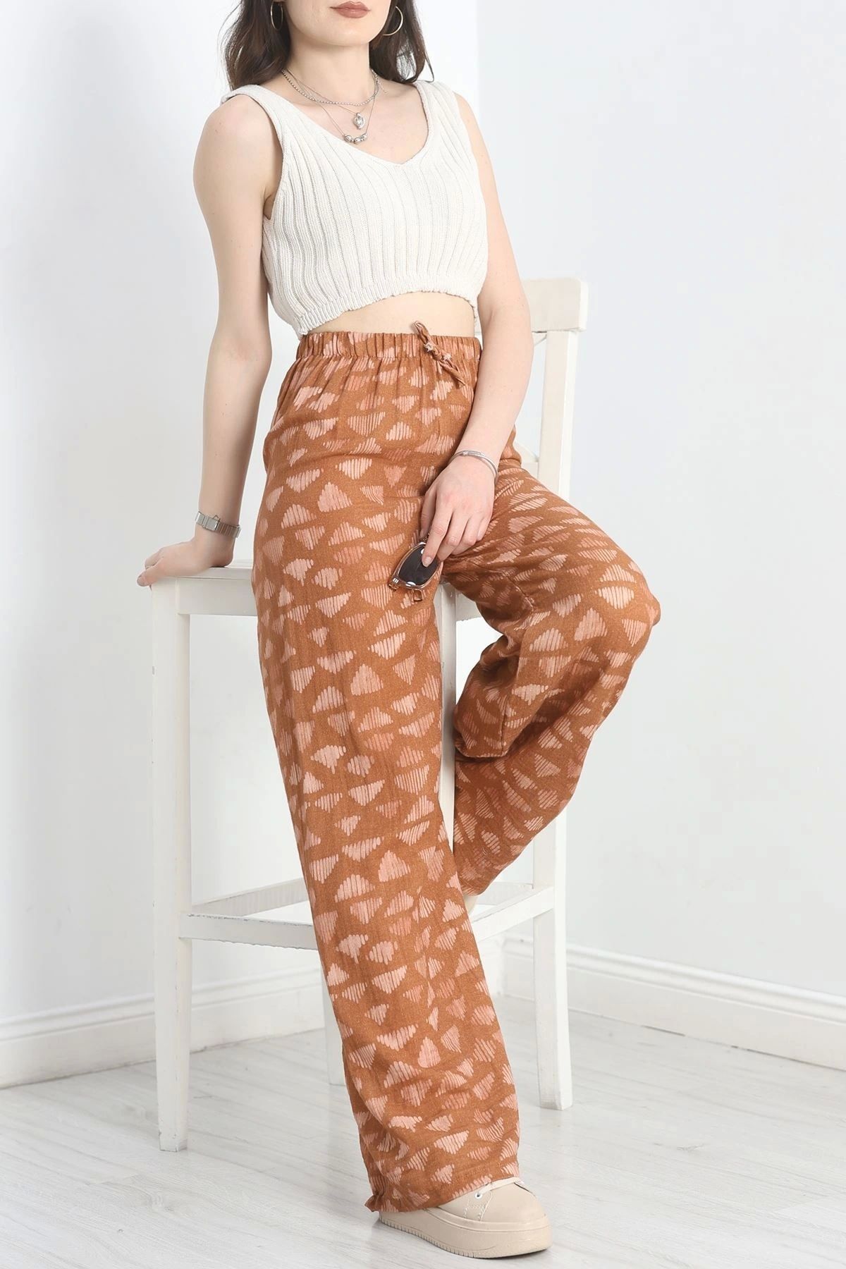 OurStyles Dokuma Viskon Pantolon Kahve - 40996.701.