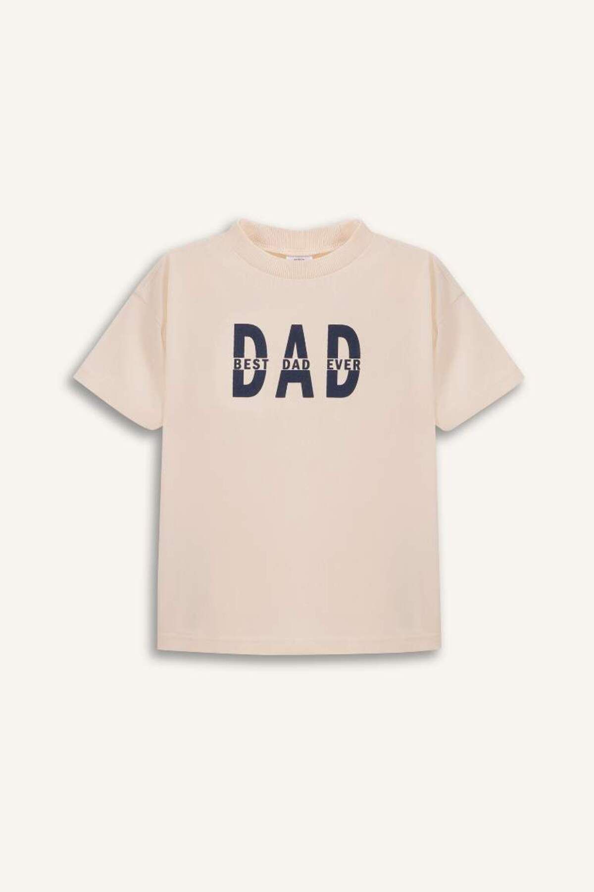 DeFacto Yeni Sezon Erkek Bebek Dad Baskılı Bisiklet Yaka Kısa Kollu Tişört