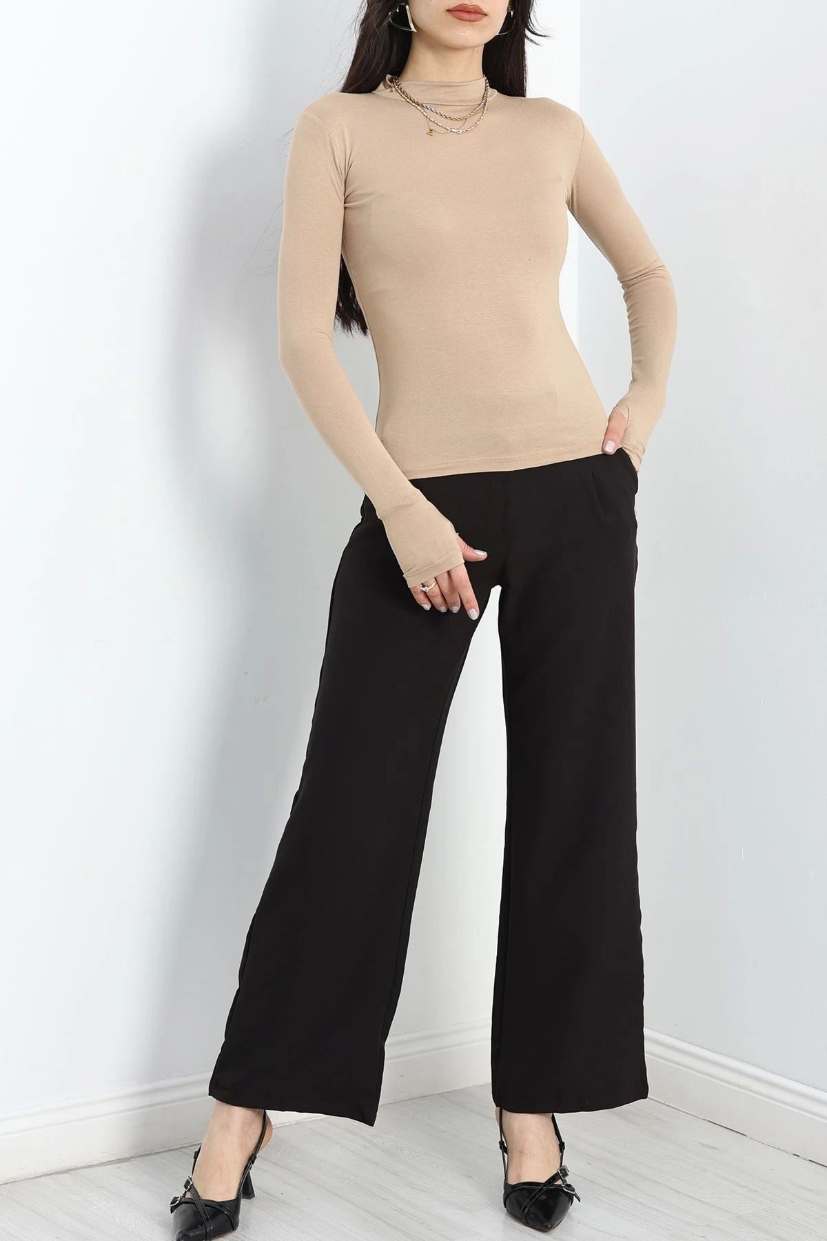 OurStyles Dik Yaka Parmak Geçmeli Viskon Body Taş - 40076.599.