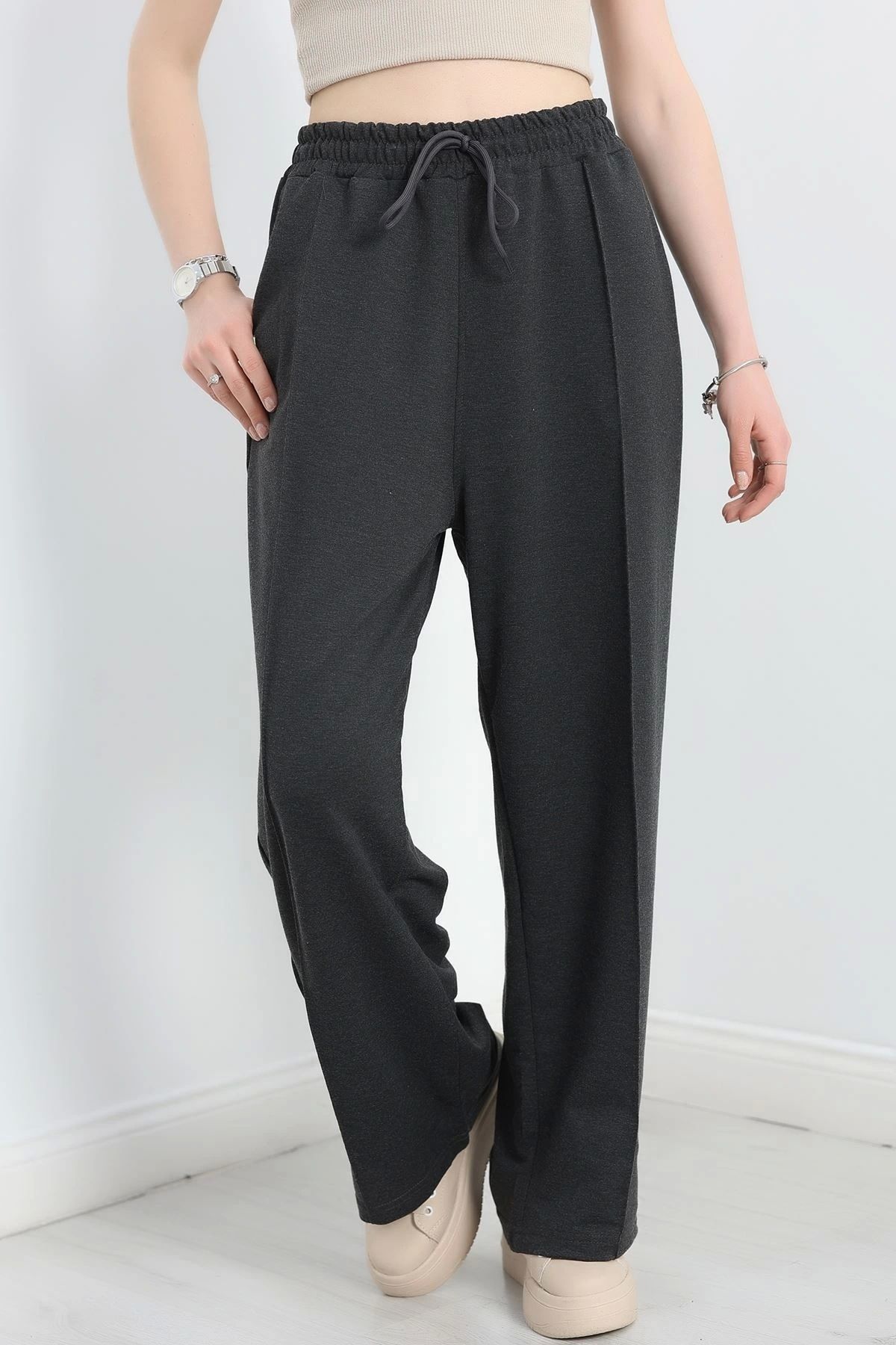 OurStyles Çımalı A Kalite Penye Eşofman Altı Antrasit - 40515.1431.