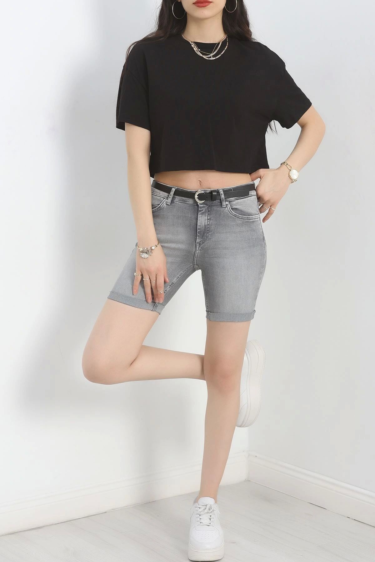 OurStyles Kot Şort Gri - 30255.1904.