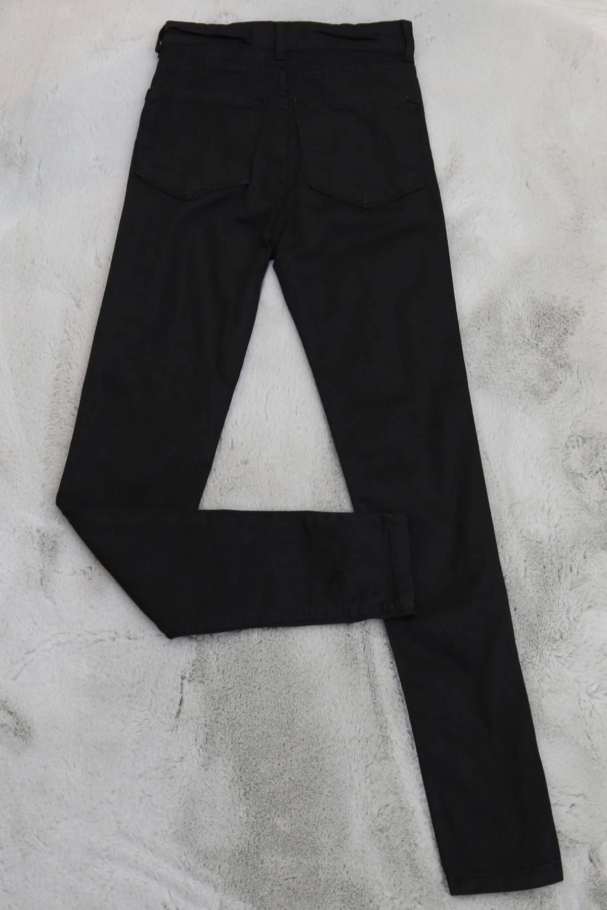 OurStyles 11-14 Yaş Likralı Çocuk Kot Pantolon Siyah - 19390.1431.