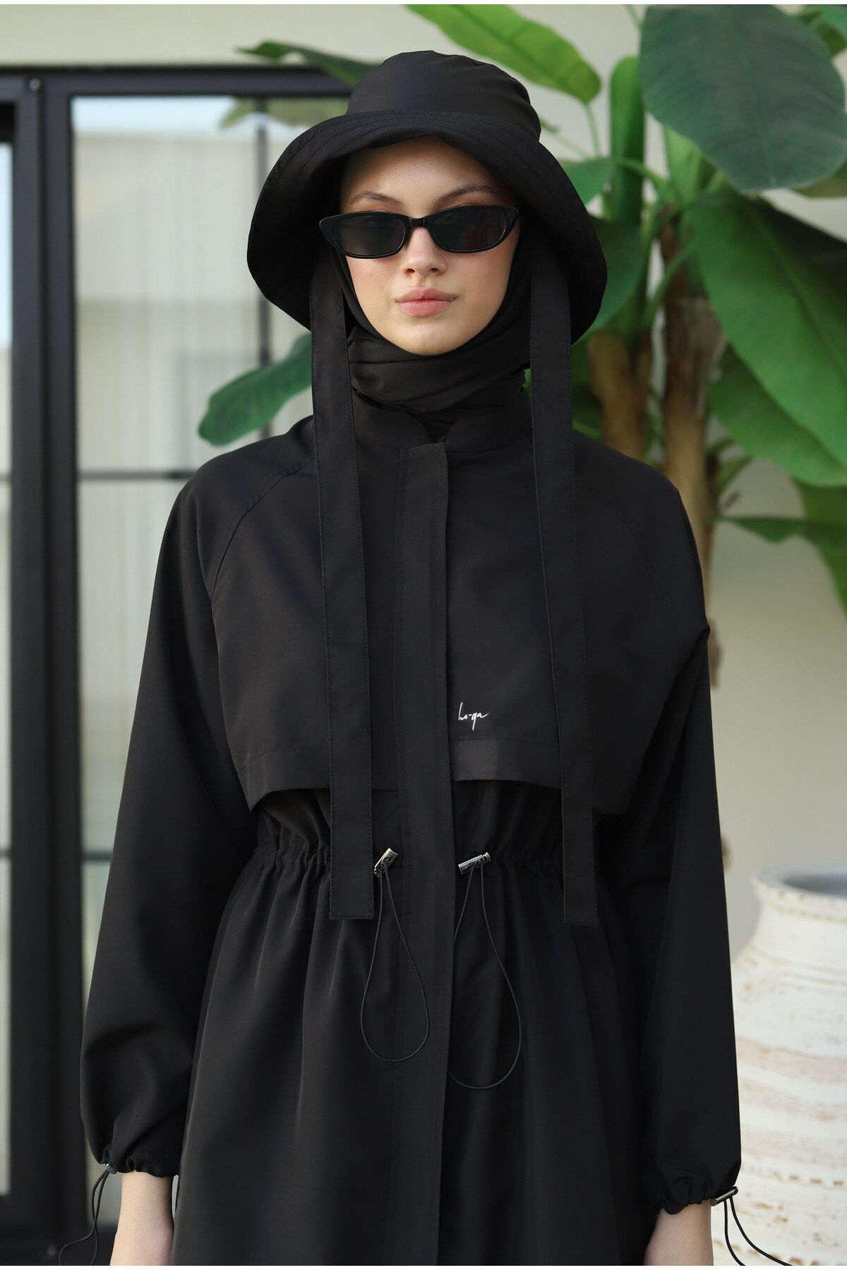 HEQA Reglan Kol Yüzme Takımı Siyah