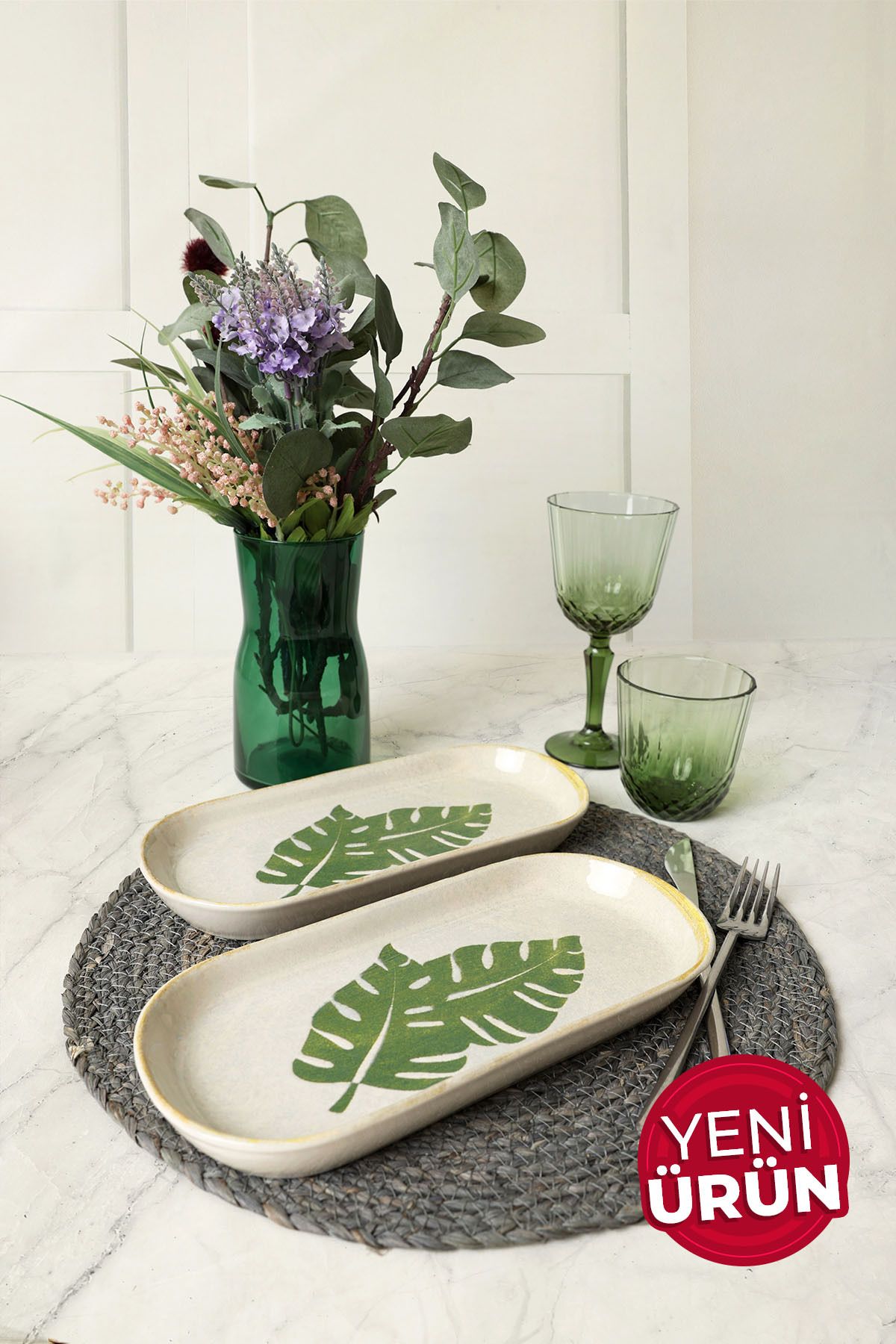 Keramika Forest Noyan Kayık Tabak 26 Cm 2 Adet 22727