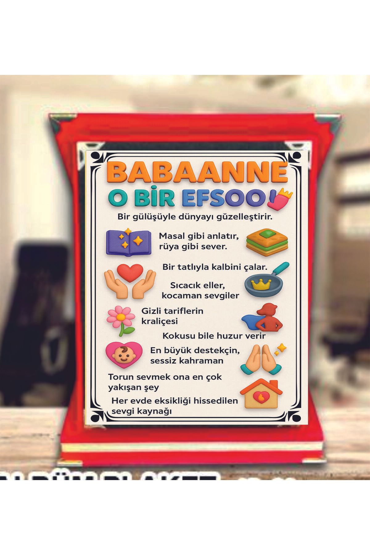 sıradışıhediyem babaanne plaket canım babaanne plaket doğum günü plaket babaanne hediye