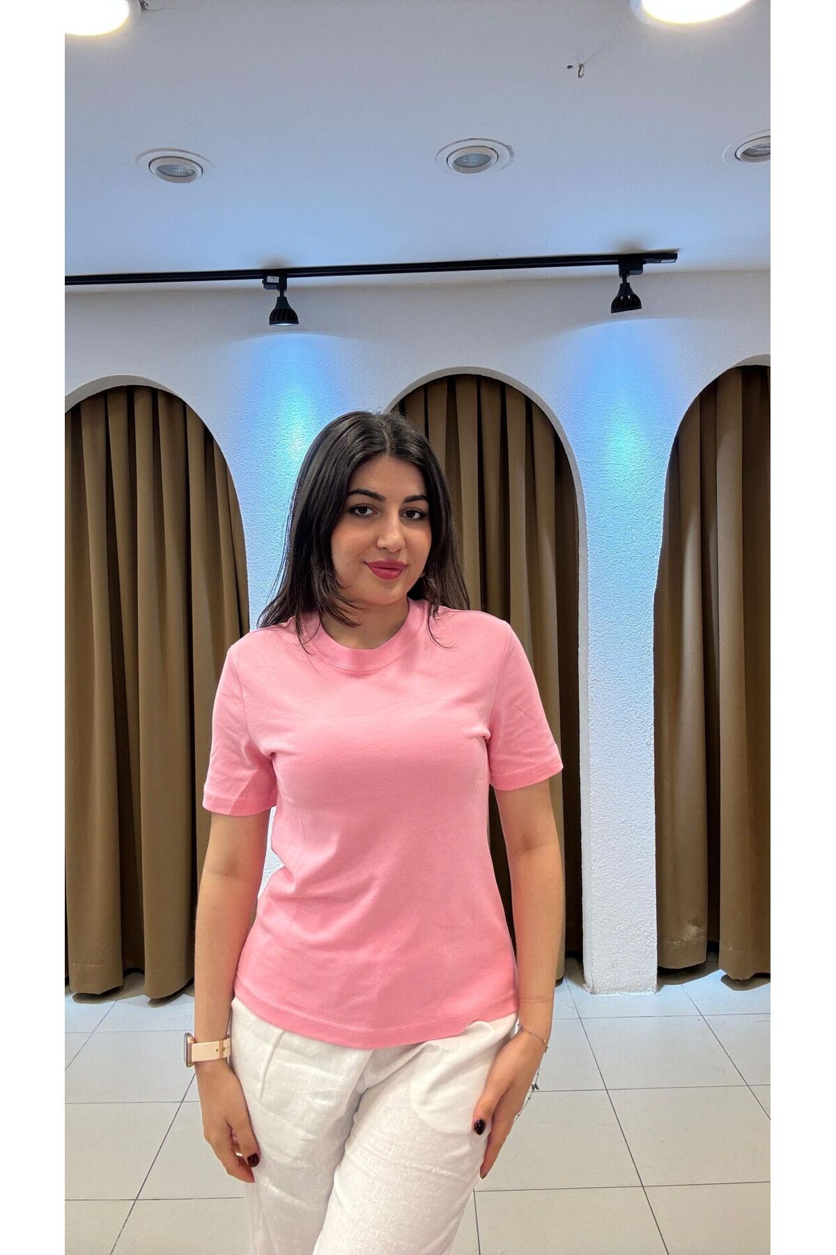 SUNAYBUTİK PEMBE T-SHİRT