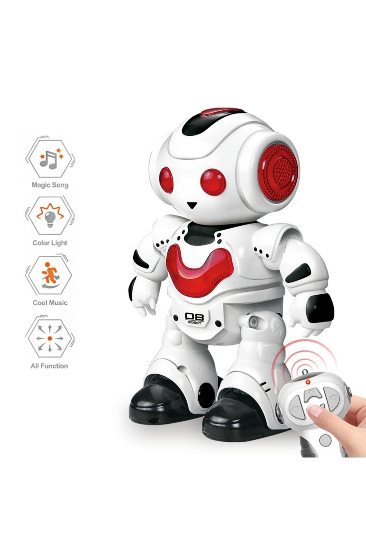 MJ TOYS Uzaktan Kumandalı Işıklı Müzikli Dans Eden Akıllı Robot - Eğitici Robot Oyuncak Hediyelik
