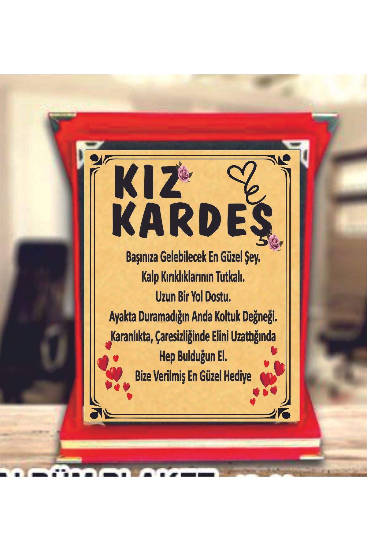sıradışıhediyem KIZKARDEŞ plaket canım kardeşim plaket doğum günü plaket kızkardeşe hediye