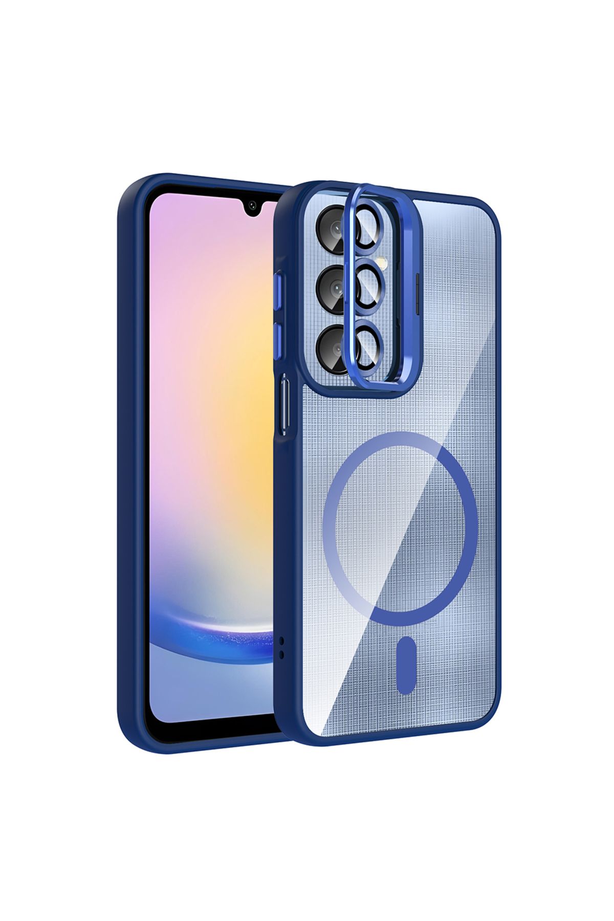 Rivor Samsung Galaxy A36 Uyumlu Kılıf Standlı ve Kamera Lens Hediyeli MagSafe Şarj Özellikli Kapak