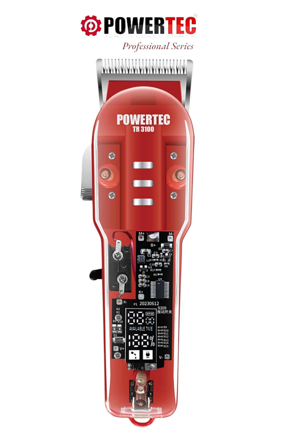 teknotrust TR-3100 Profesyonel Şarjlı Saç Sakal Tıraş Makinesi ( 9100 RPM )
