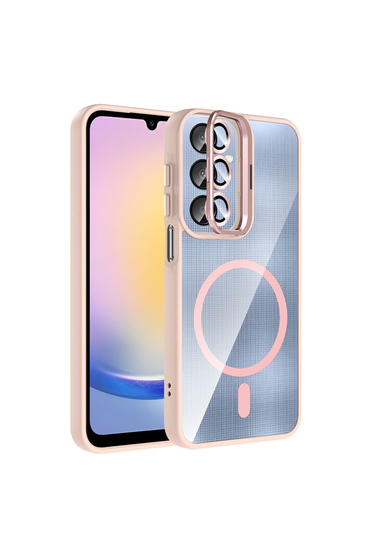 Rivor Samsung Galaxy A36 Uyumlu Kılıf Standlı ve Kamera Lens Hediyeli MagSafe Şarj Özellikli Kapak