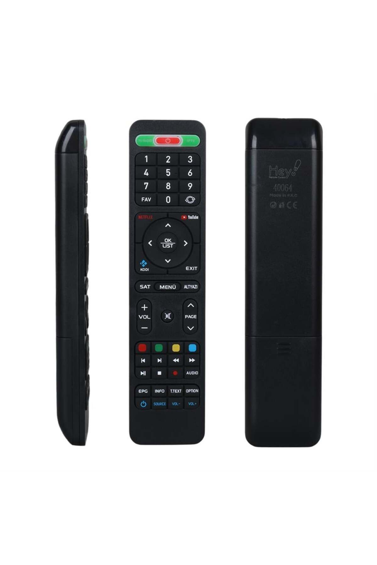 Powermaster Hey Hiremco Turbo 4K Netflix Youtube Tuşlu HD Uydu Kumandası