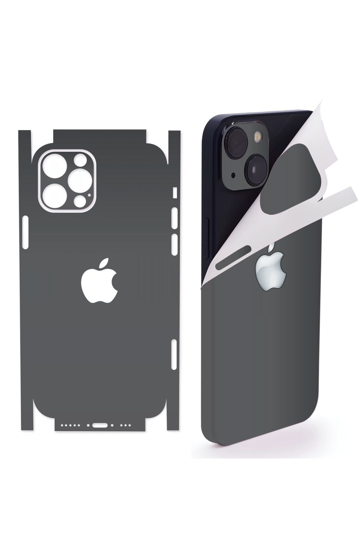 Bowie Vivo Y300 Pro için 360 full arka ve yan kaplama koruma sticker KOYU GRİ