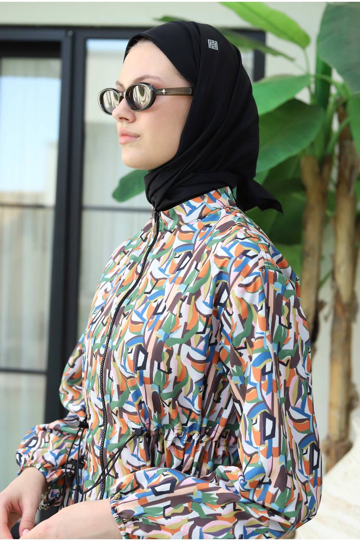 HEQA Desenli Mayo Tunik Fractal Desen