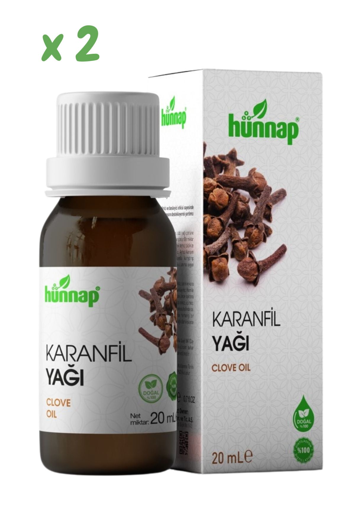 Hünnap Karanfil Yağı 20 ml X 2 Adet