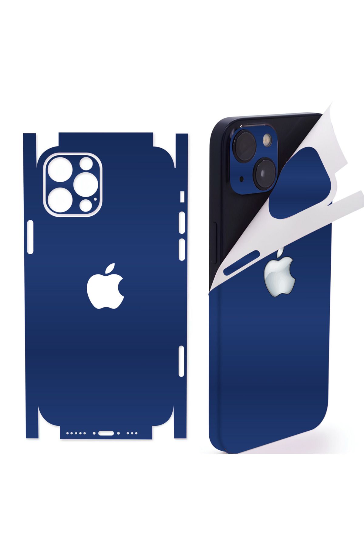 Bowie Vivo Y300 Pro için 360 full arka ve yan kaplama koruma sticker MAT MAVİ