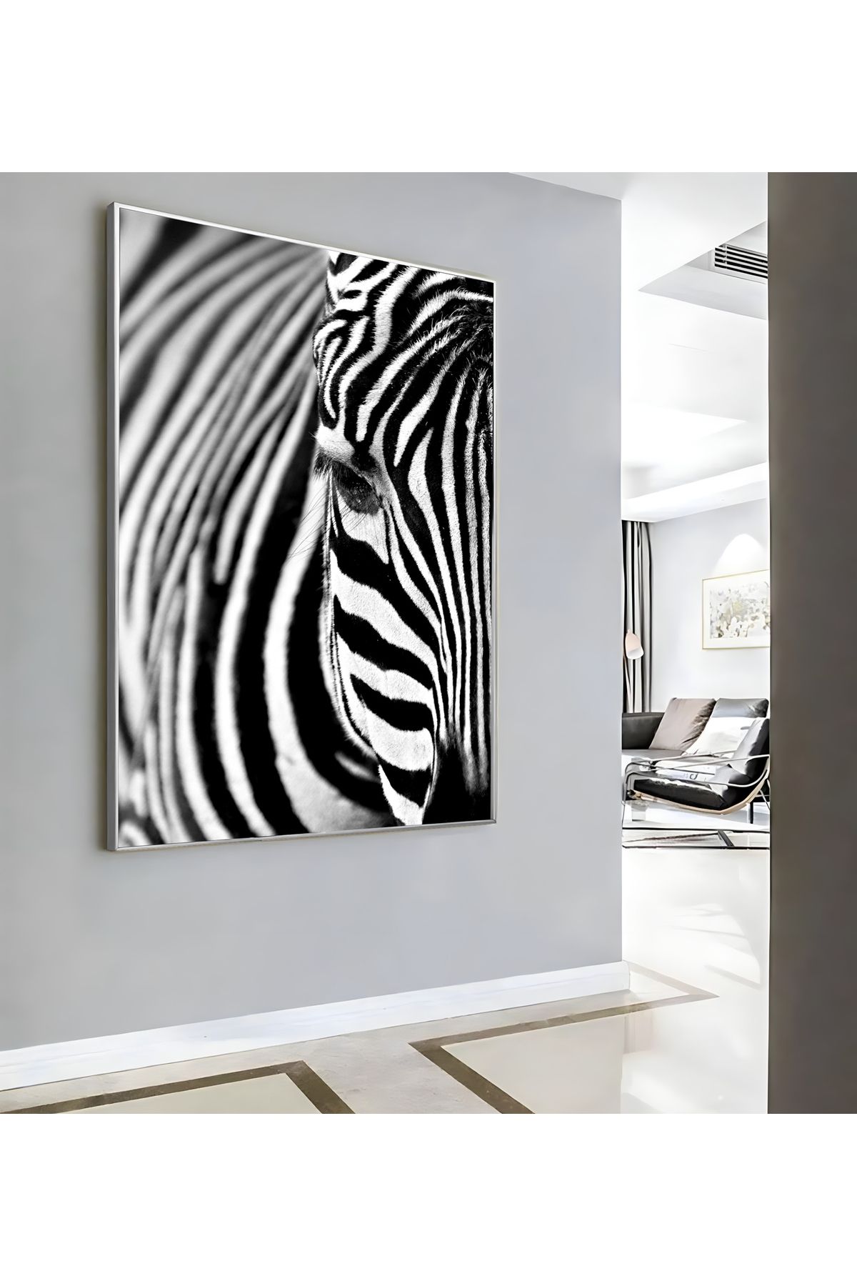 Harikabirev HARİKABİREV|ZEBRA MODELİ ( CKD-146) |ÇERÇEVELİ KANVAS TABLO CKDİKEY