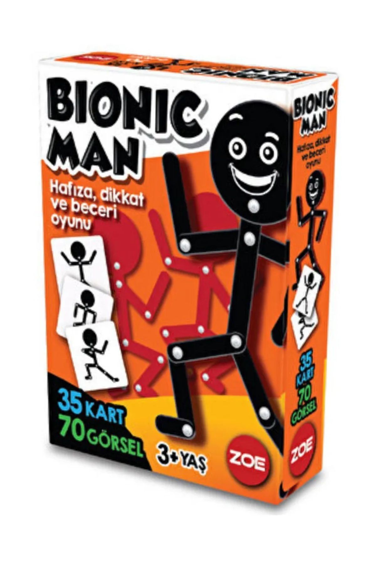 ELDİPA Bionic Man Hafıza ve Dikkat Oyunu | 3+ Yaş | 35 Kart 70 Görsel El Göz Koordinasyon Oyunu