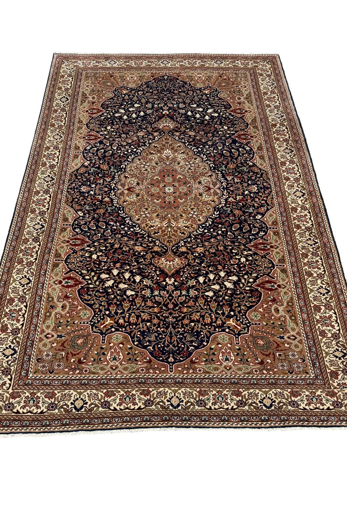 BURAK HALI El Dokuma Sıfır Bünyan Halısı 195x290 Lacivert Yün Salon Halısı
