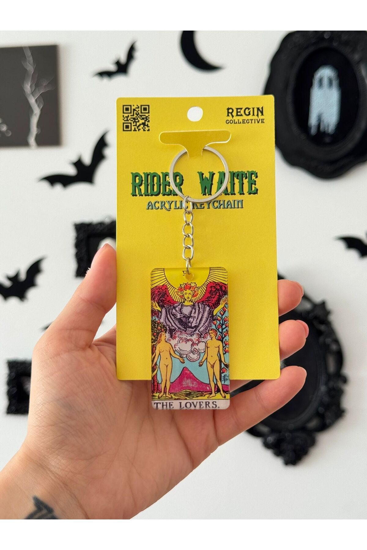 Planet Butik The Lovers Tarot Kartı Akrilik Anahtarlık
