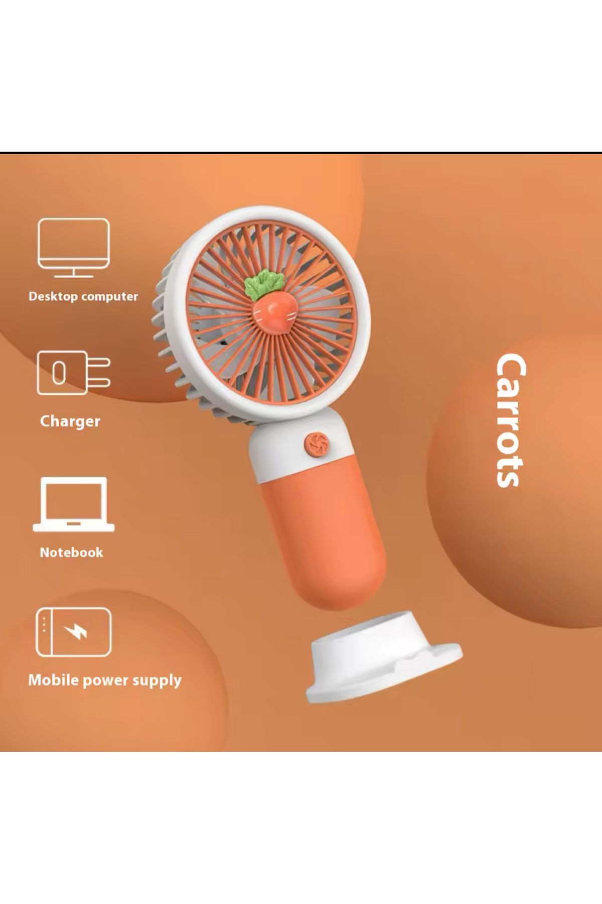 4K Vizyon Şarjlı Mini El Fanı ve Masa Pervane TELEFON STAND ÖZELLİKLİ Şarj Edilebilir Pratik Vantilatör