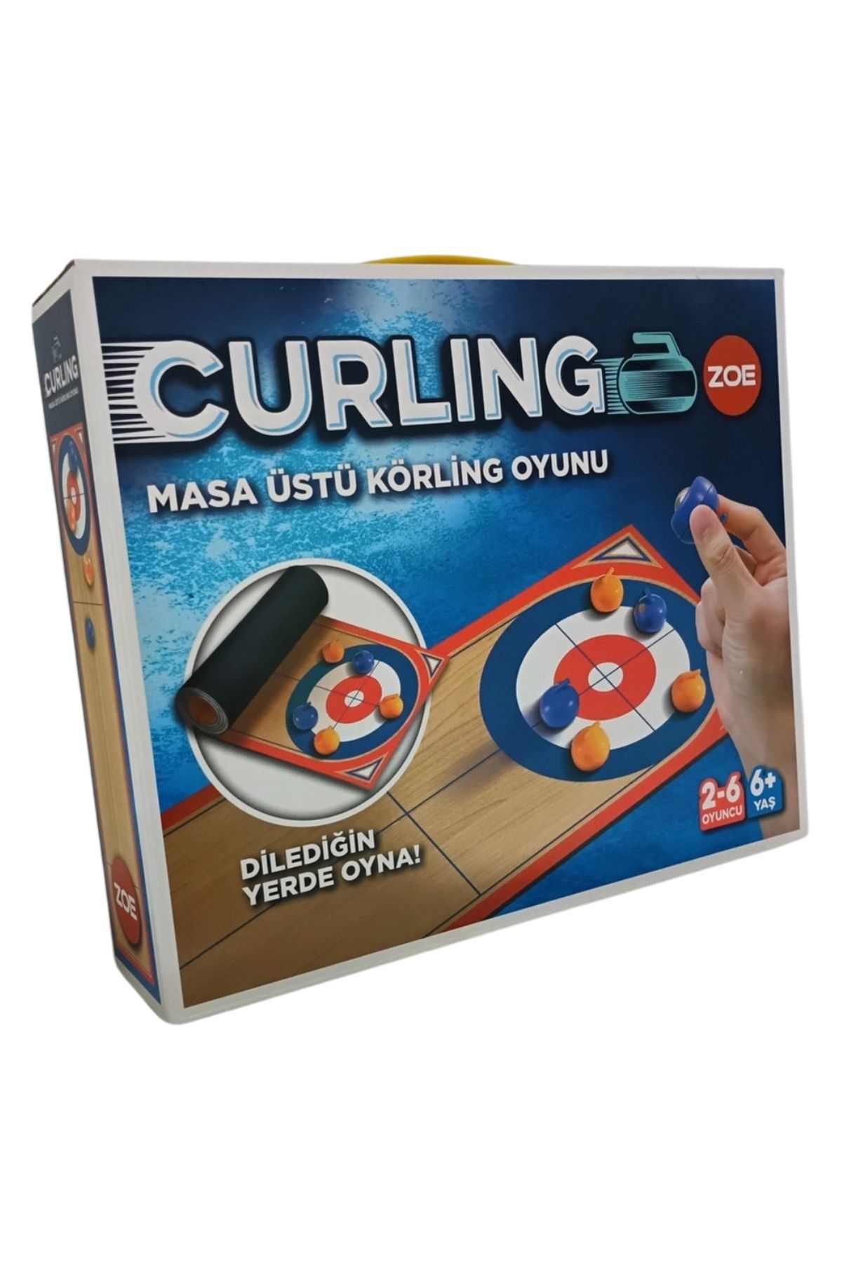 ELDİPA Curling Masa Oyunu | Kaydırmalı Strateji Oyunu | 6+ Yaş | 1-6 Oyuncu | Mini Curling Set