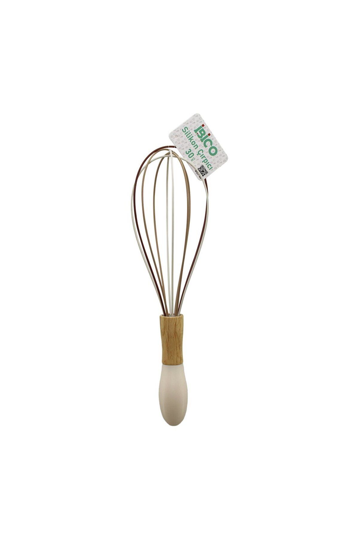 ibico İBİCO ( 29CM ) ( SİLİKON ) ÇIRPICI ( AHŞAP BAMBU & PLASTİK SAPLI )