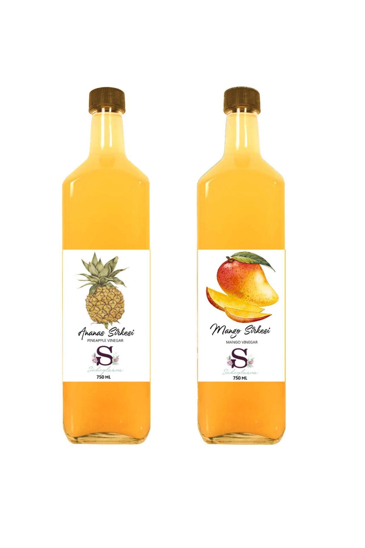 Süheylaana Doğal Ananas Sirkesi 750 Ml - Doğal Mango Sirkesi 750 Ml