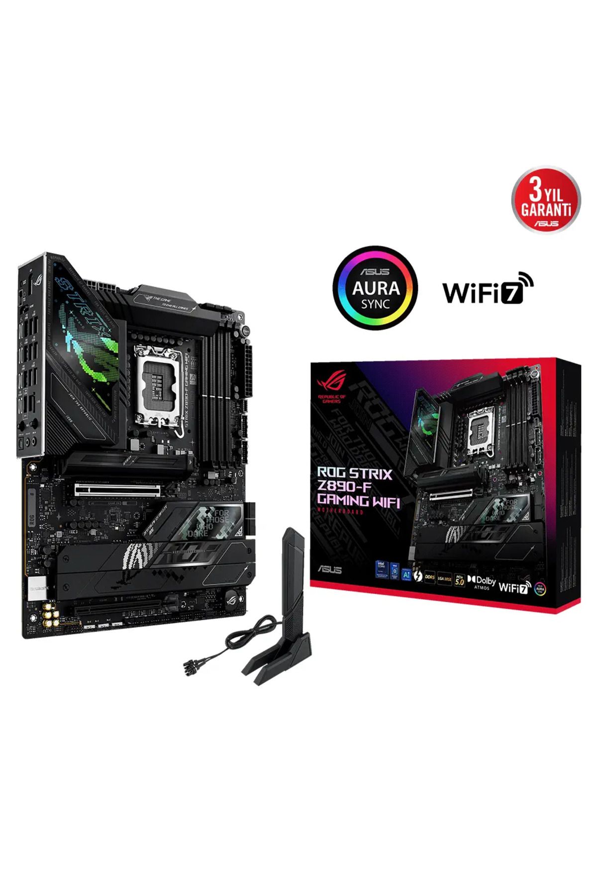 ASUS ROG STRIX Z890-F GAMING WIFI, 8600MHz, 4xDDR5, 5x M.2, HDMI, DP, 2xThunderbolt, 4xType-C, Wi-Fi