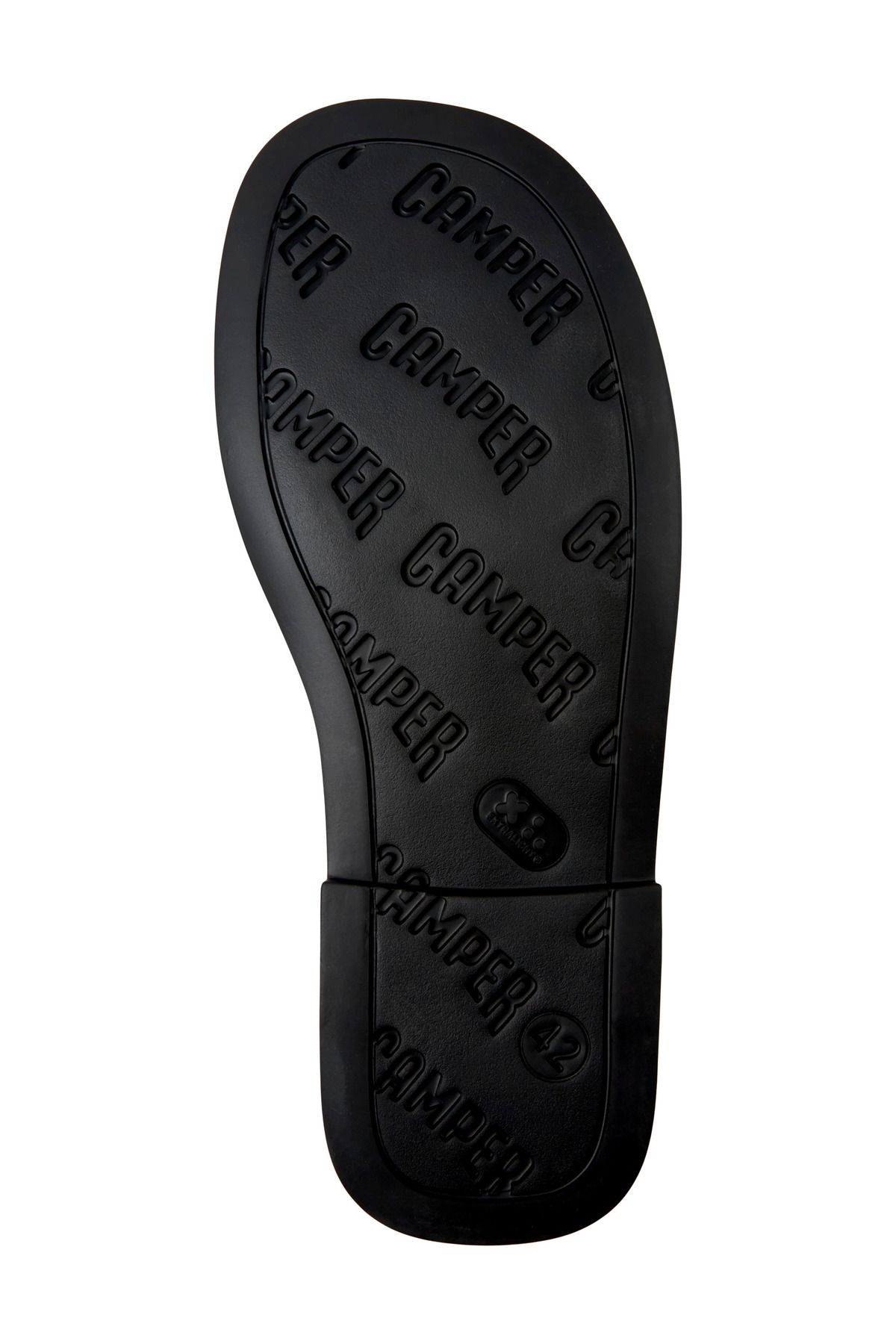 CAMPER-Men's Black Adjustable Sandals with Hook And Loop Strap, Soft Sole, Genuine Leather Don 5