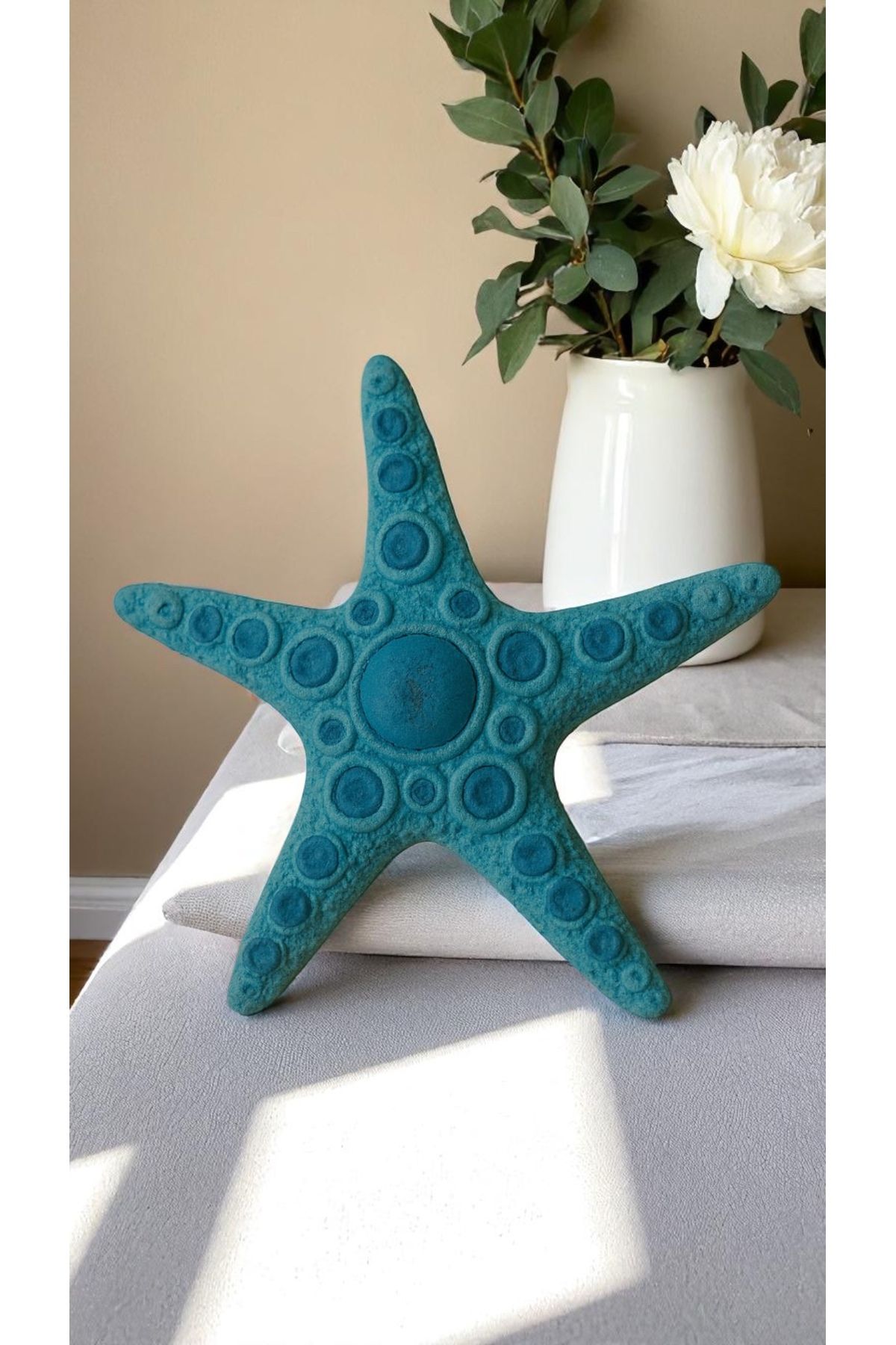 GİTTİGİTTİ Deniz Yıldızı Dekoratif Obje – El Yapımı Figür (13 x 13 cm) Turkuaz