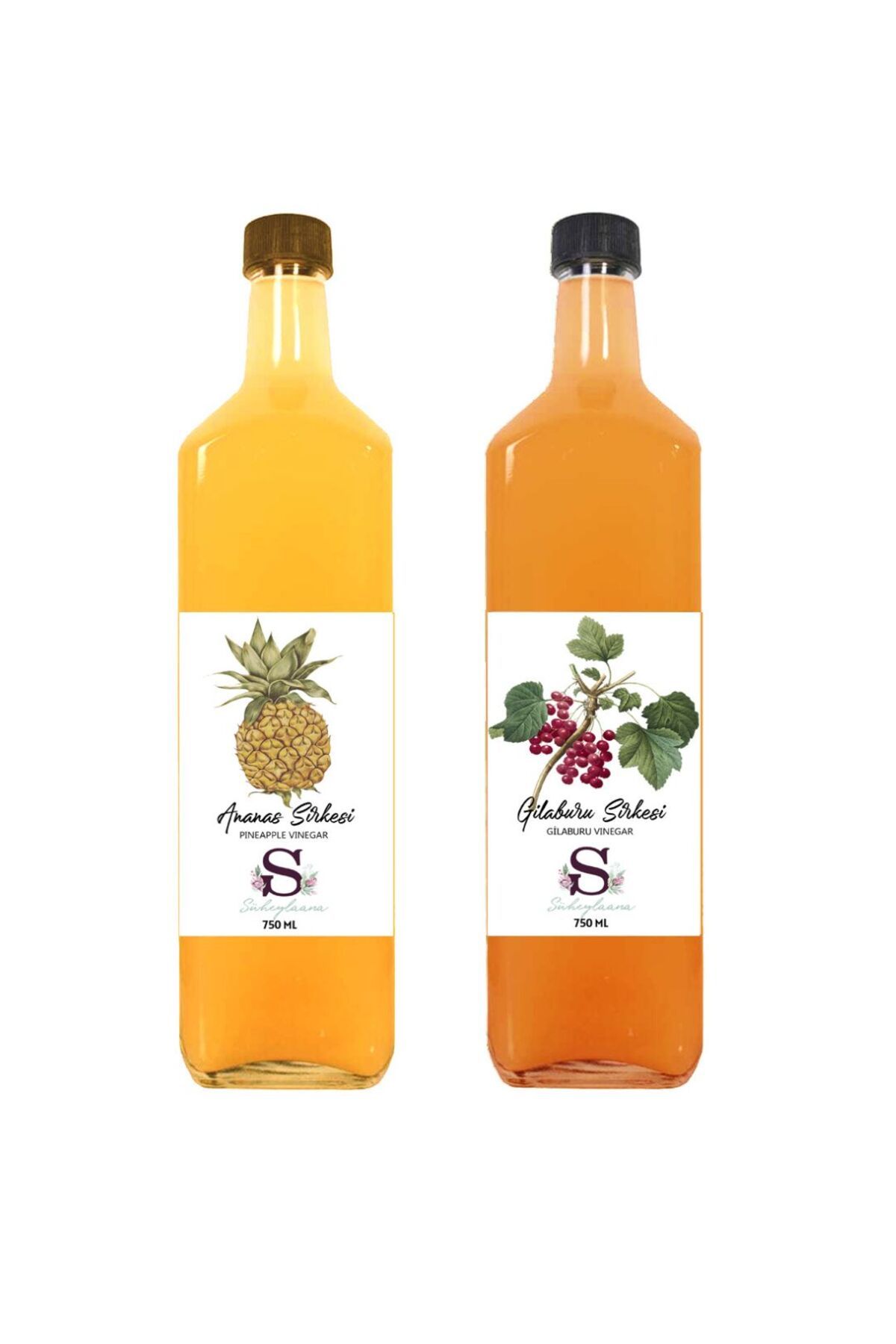Süheylaana Doğal Ananas Sirkesi 750 Ml - Doğal Gilaburu Sirkesi 750 Ml