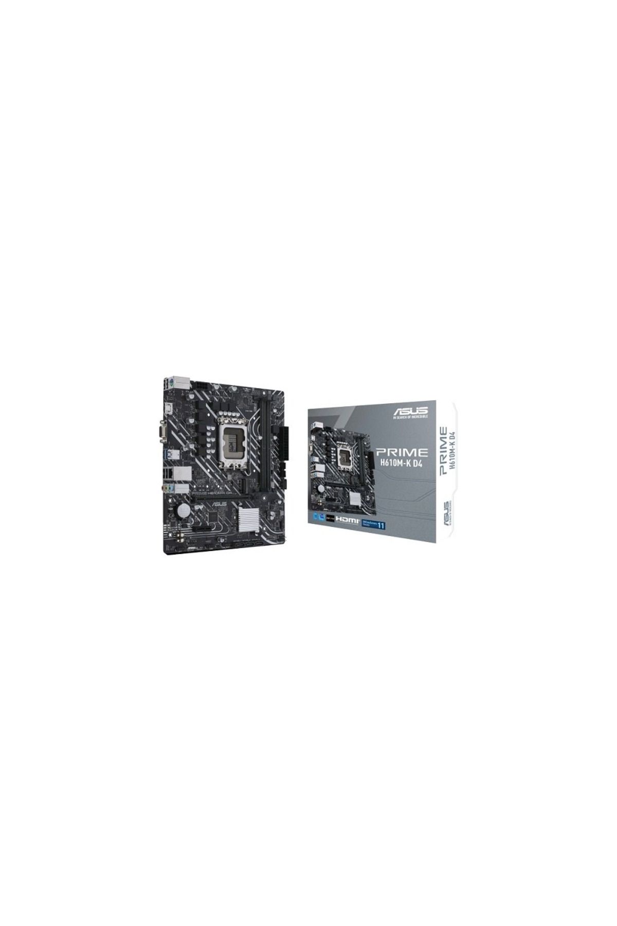 ASUS PRIME H610M-K D4, 2xDDR4, M.2, D-SUB, HDMI, 12-13.14.Nesil, LGA1700 Soket, Anakart