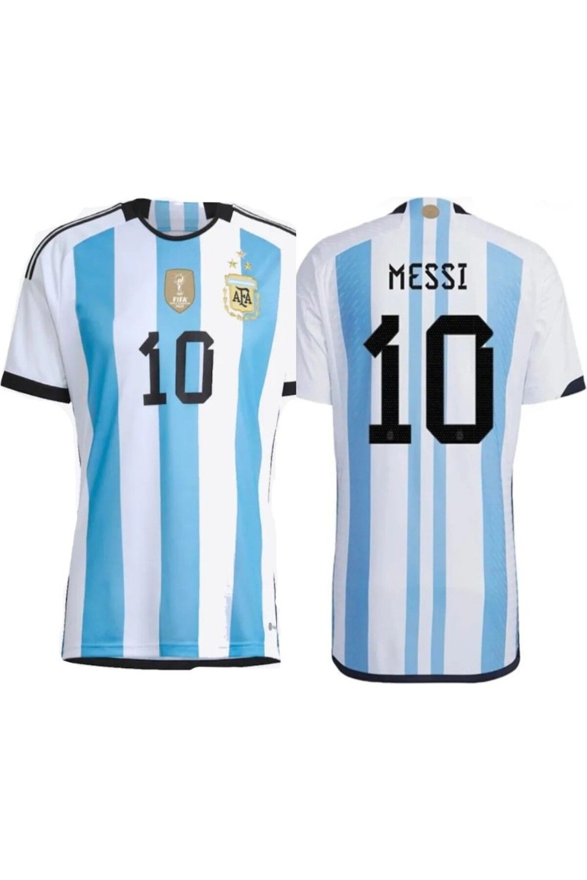 yenteks Kısa Kol Lionel Messi Arjantin Milli Takım 3 Yıldız Yetişkin Forması