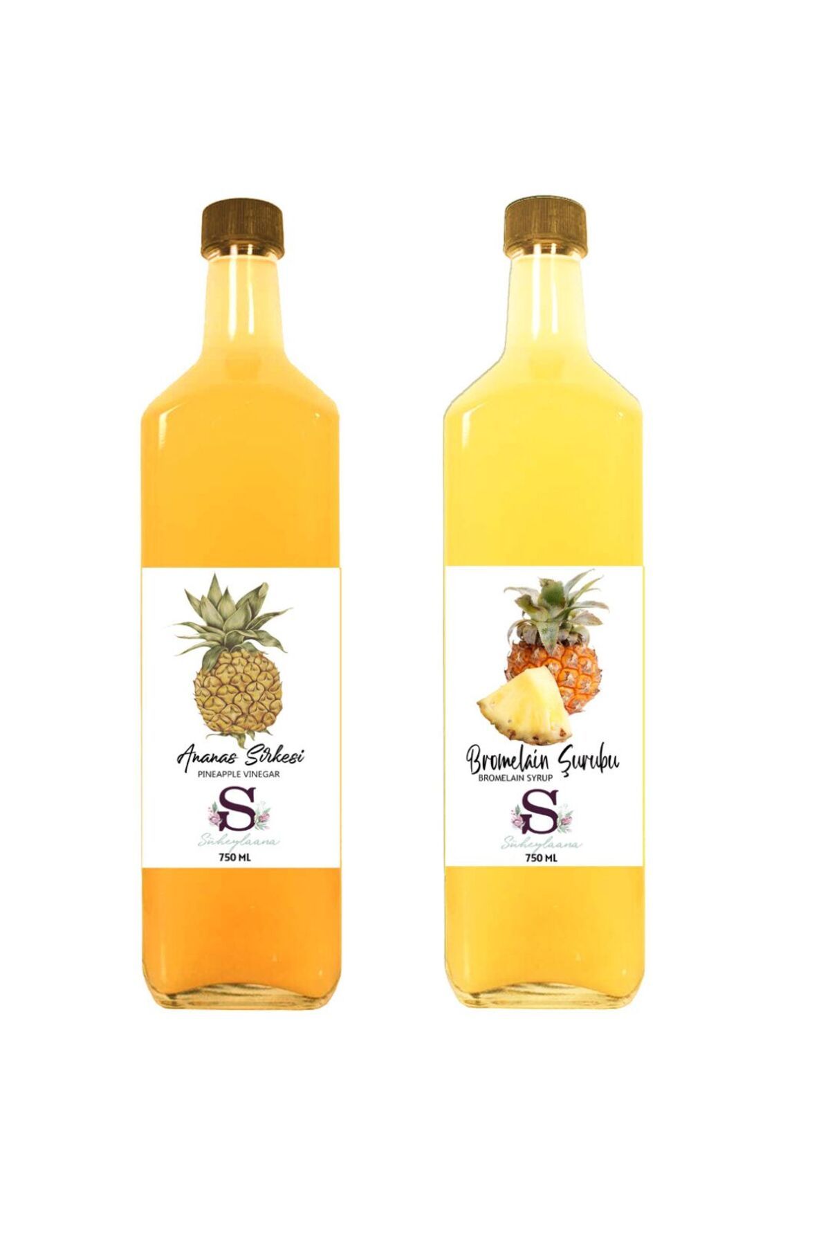 Süheylaana Doğal Ananas Sirkesi 750 Ml - Doğal Bromelain Sirkesi 750 Ml