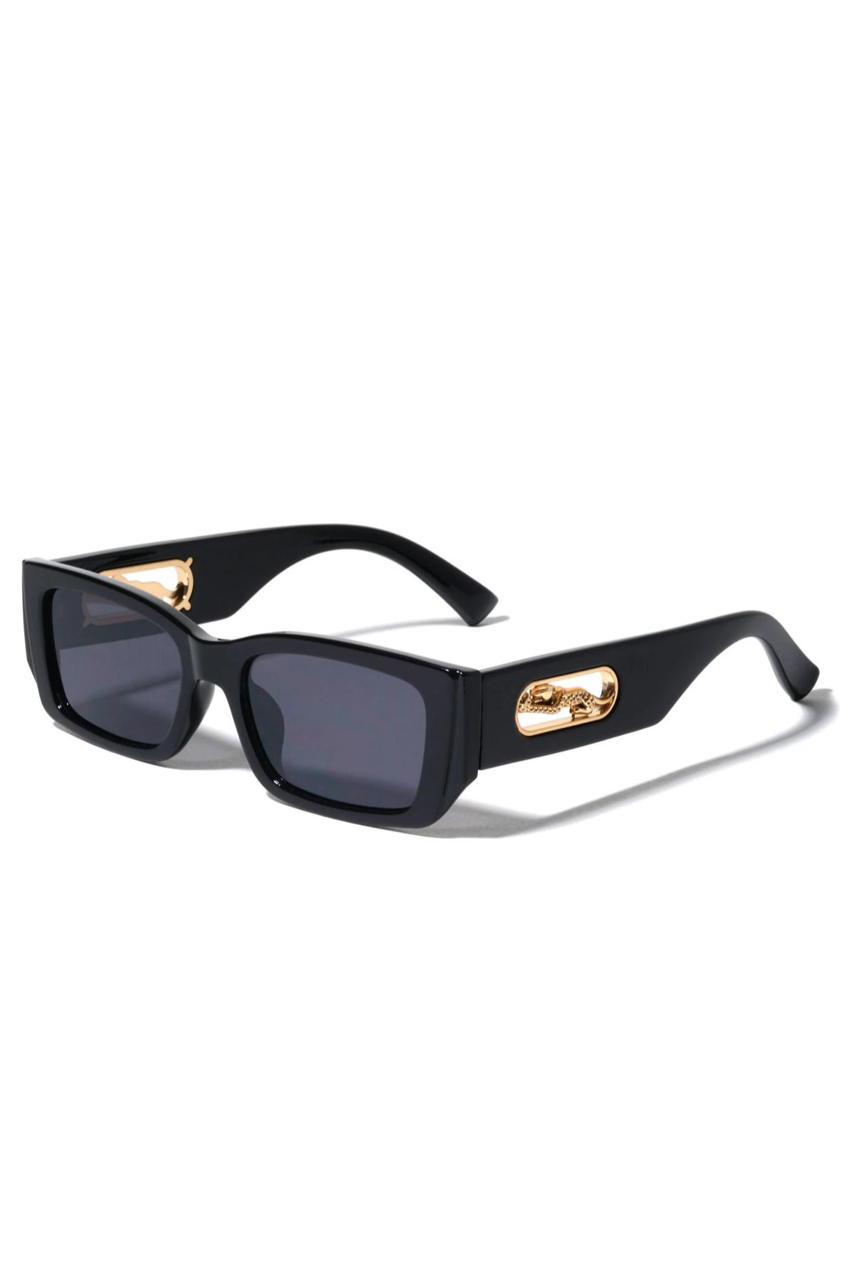 Chunky Frame Predatory Unısex Vıntage Siyah Güneş Gözlük
