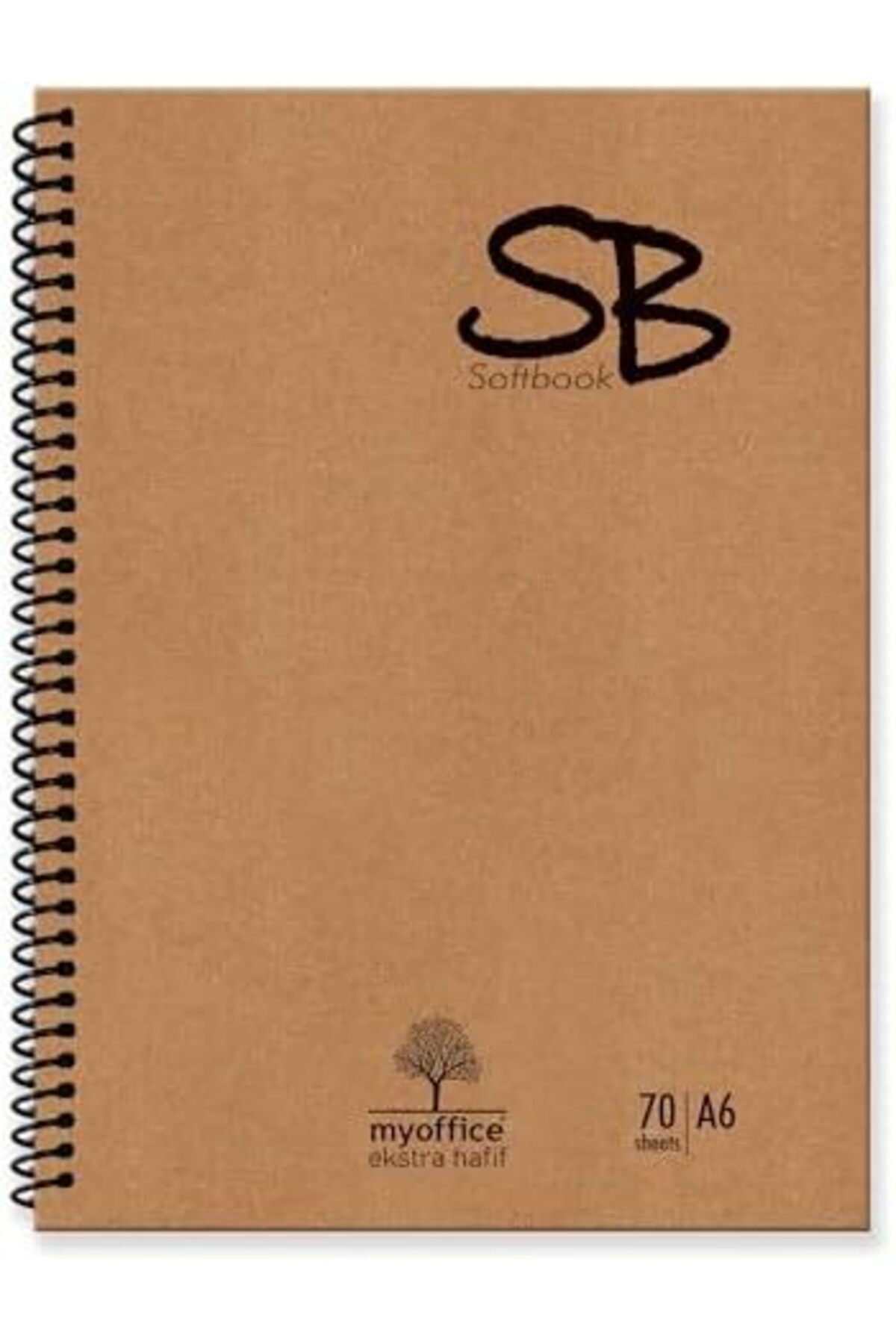 Emperium-Sb A6 Extra Light Spiral School Notebook Kraft Cover 140 P. Checkered 70 Yp. 3