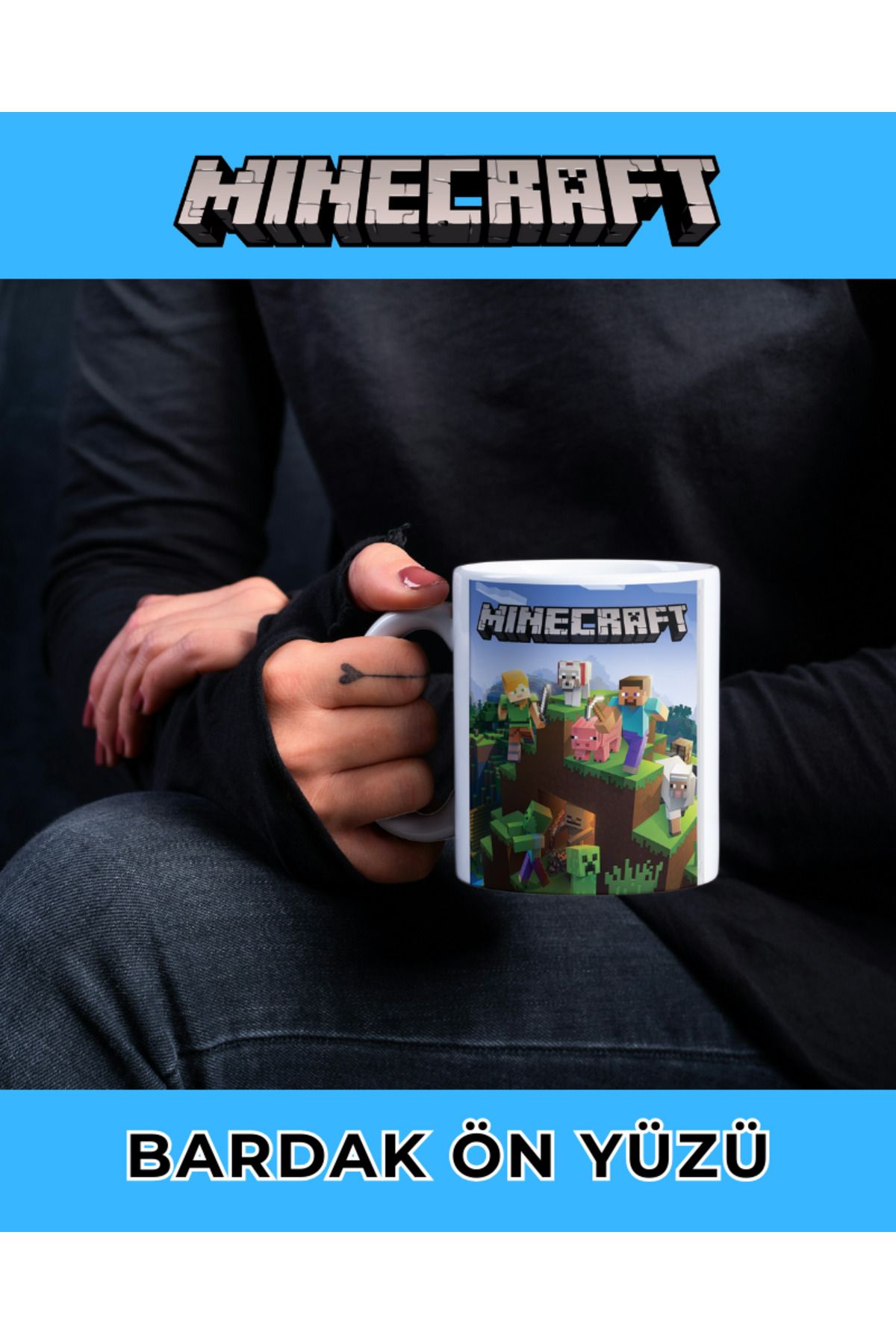 Gens Baskı Market MİNECRAFT KUPA BARDAK - KAHVE BARDAĞI - KİŞİYE ÖZEL KUPA BARDAK - MUG