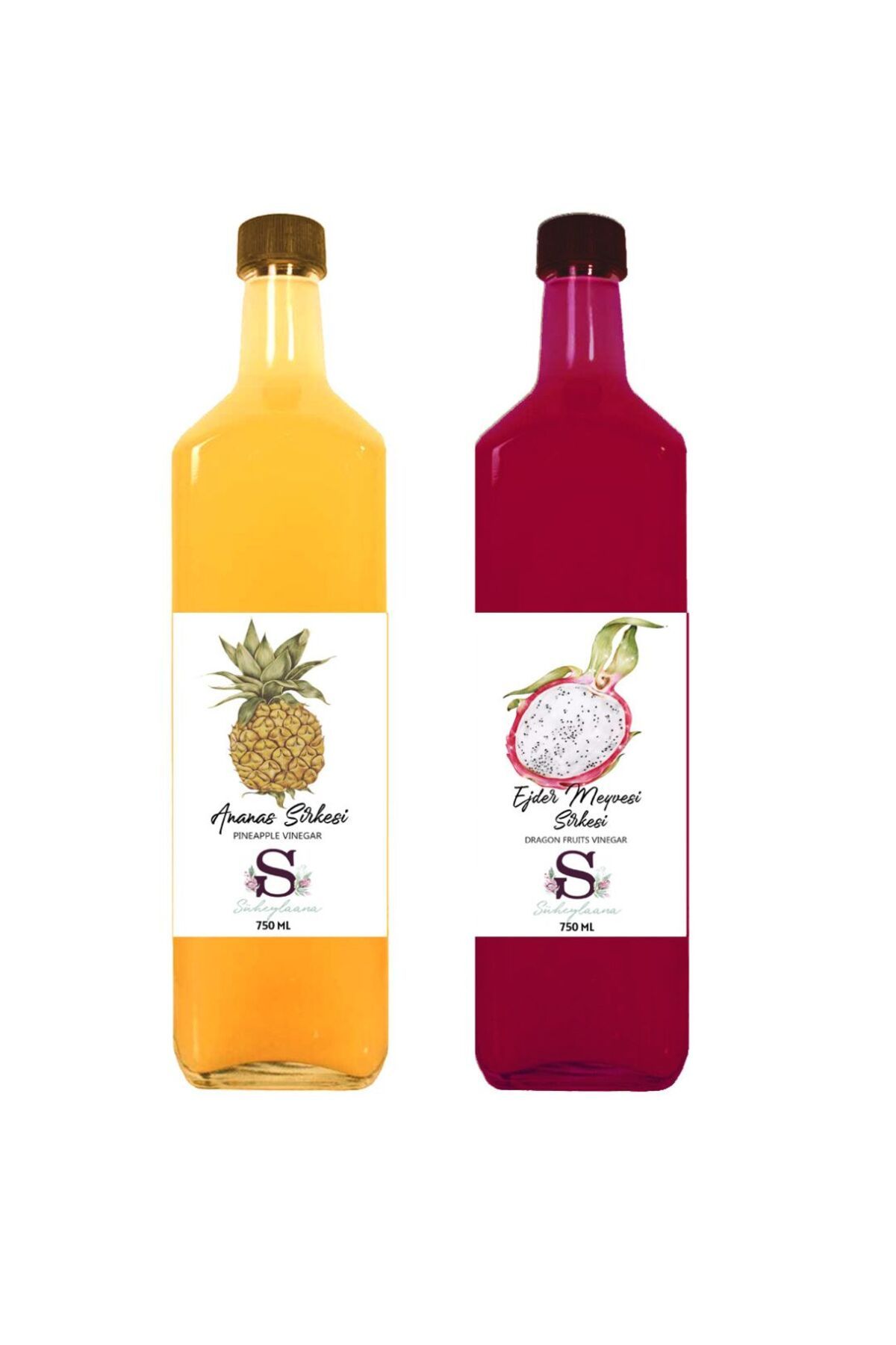 Süheylaana Doğal Ananas Sirkesi 750 Ml - Doğal Ejder Meyvesi Sirkesi 750 Ml