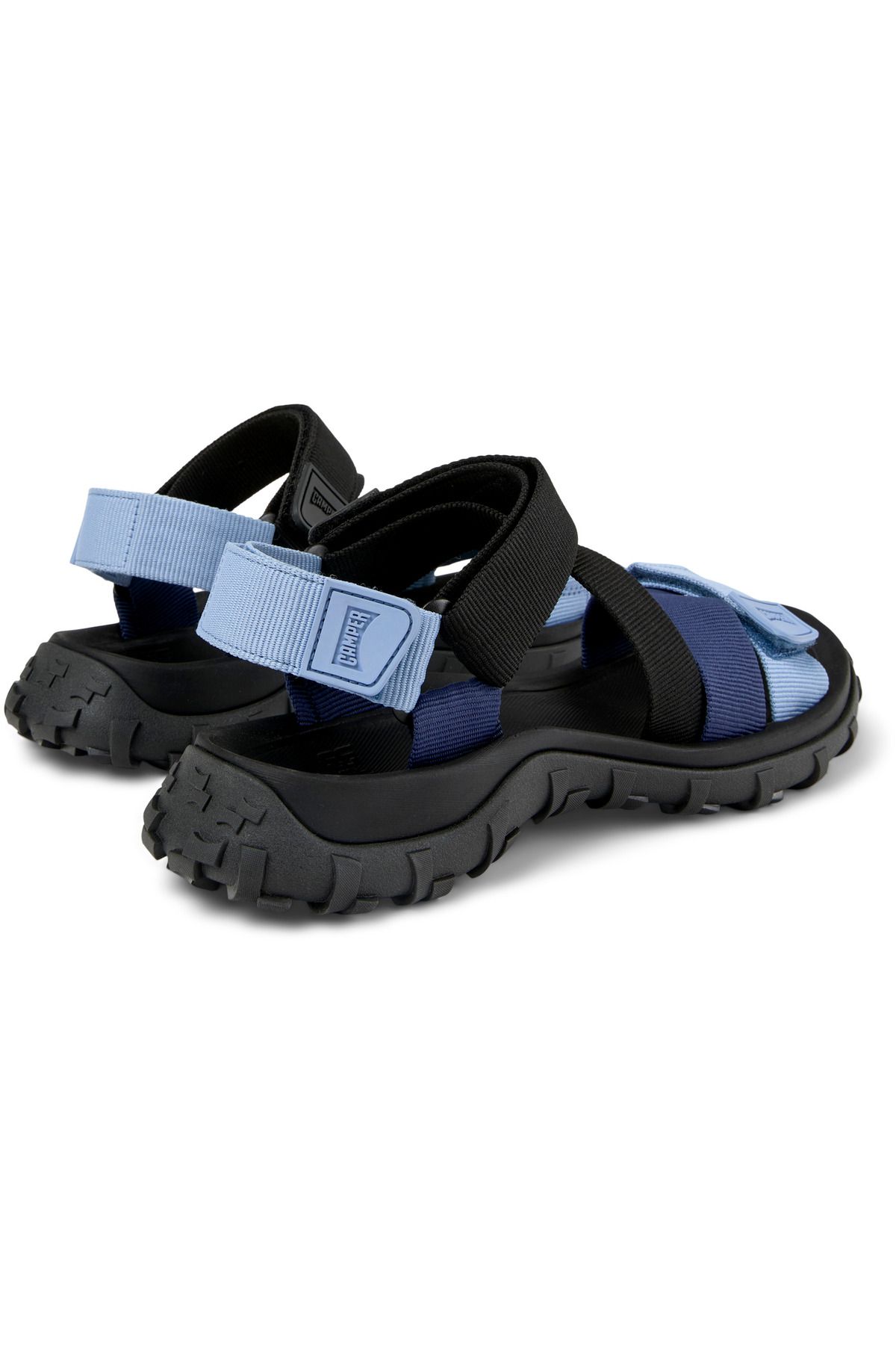 CAMPER-Men's Blue Summer Sandal, Adjustable Hook And Loop Strap, Open Toe, Comfortable Sole Drift Trail 4