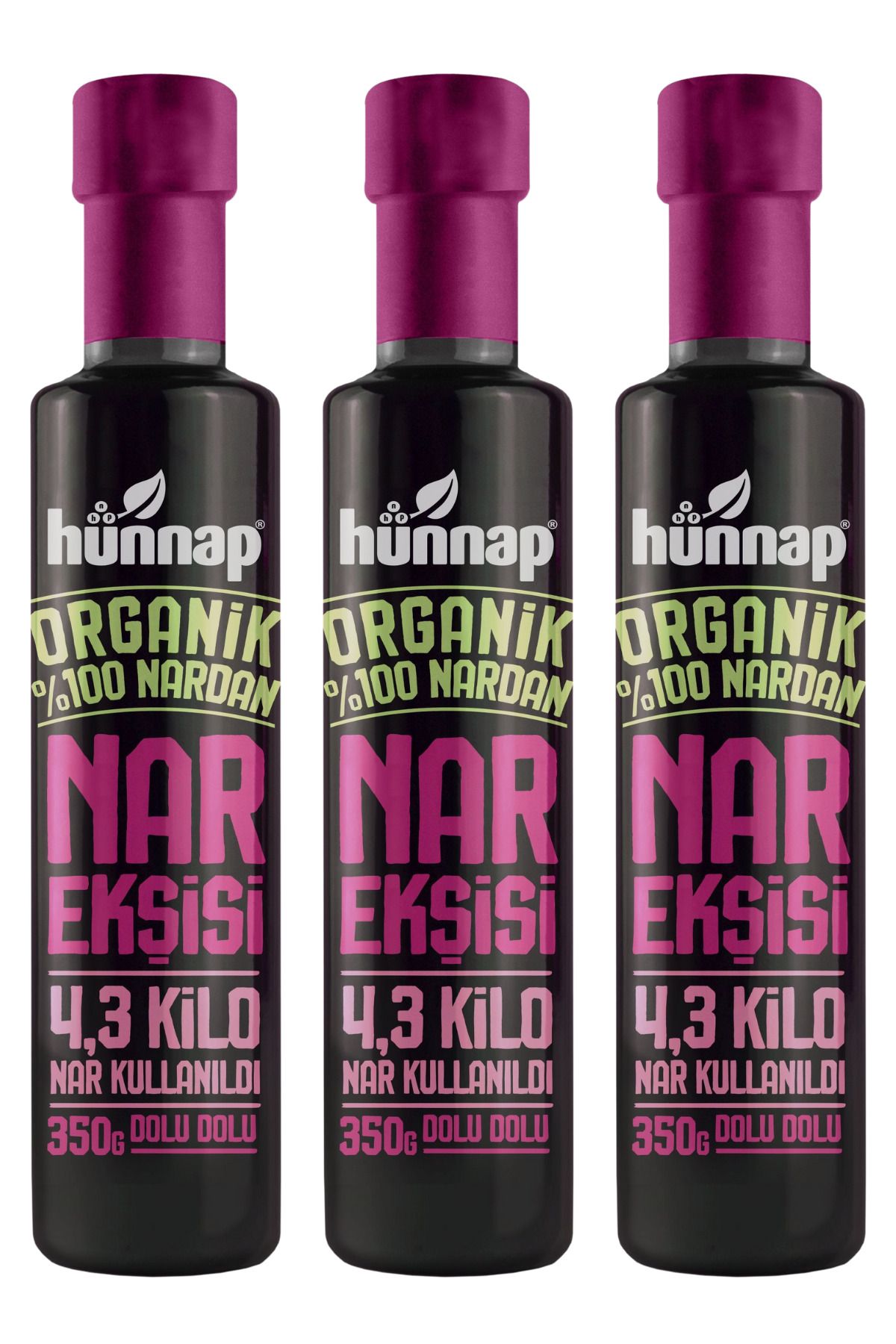 Hünnap Organik Nar Ekşisi 350 Gr x 3 Adet