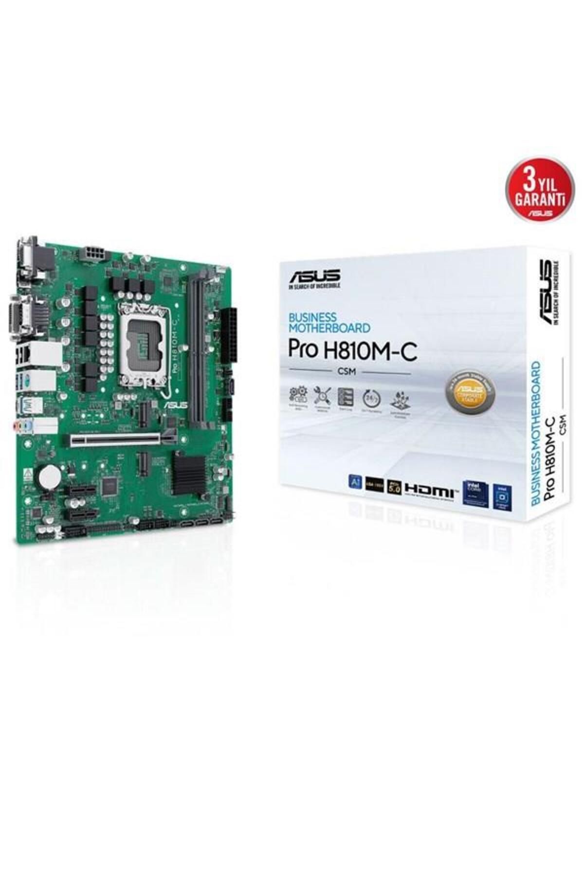 ASUS PRO H810M-C CSM DDR5 HDMI-DP TYPEC PCIE 5.0 1851P MATX KURUMSAL ANAKART