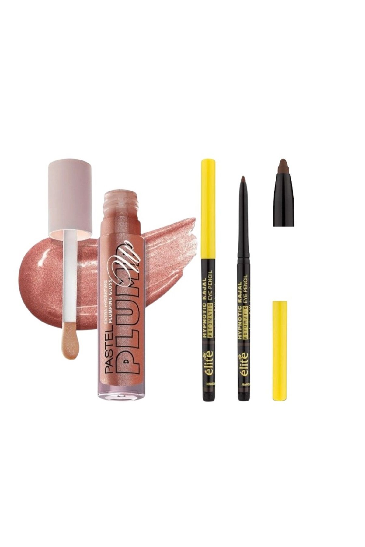 Pastel Plump Up 202 Extra Hydrating Dolgunlaştıran Dudak Parlatıcısı + Elite Kajal Göz Kalemi (Kahve)