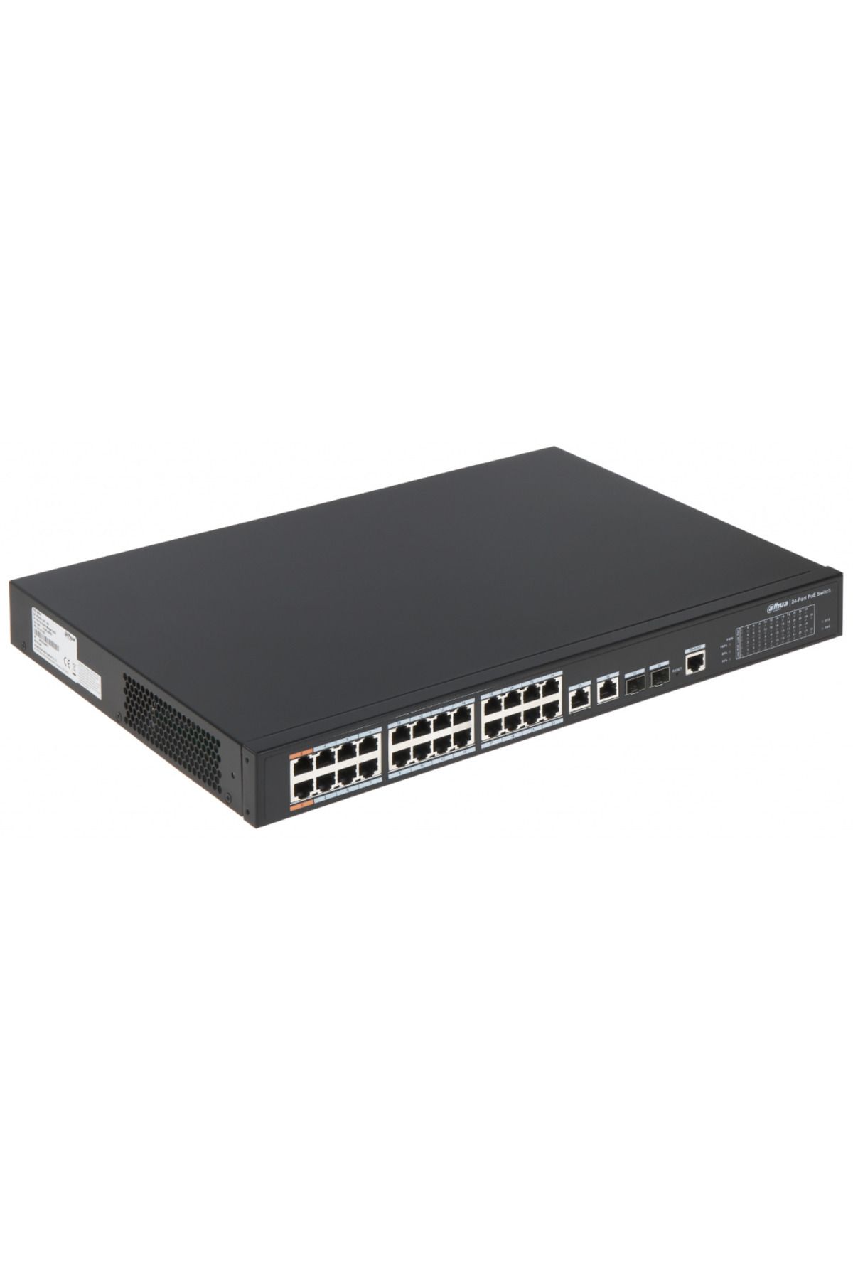 DAHUA PFS4226-24ET-240-V3, 24 Port, MegaBit, PoE 240W, 2 Port GigaBit Uplink, 2 Port GigaBit Combo S