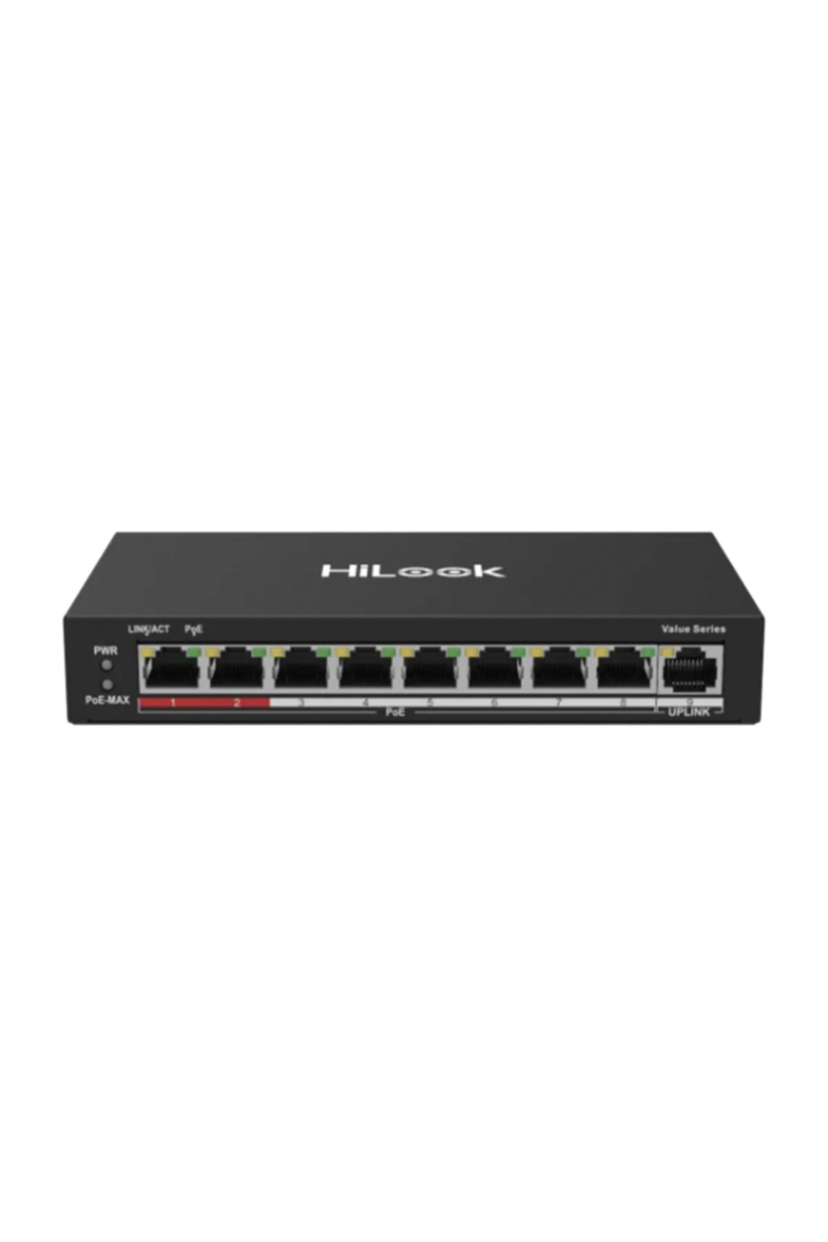 Hilook NS-0109P-60(B), 8 Port, Megabit, PoE 60W, 1 Port Megabit Uplink, Long Range 250Metre, Yönetil