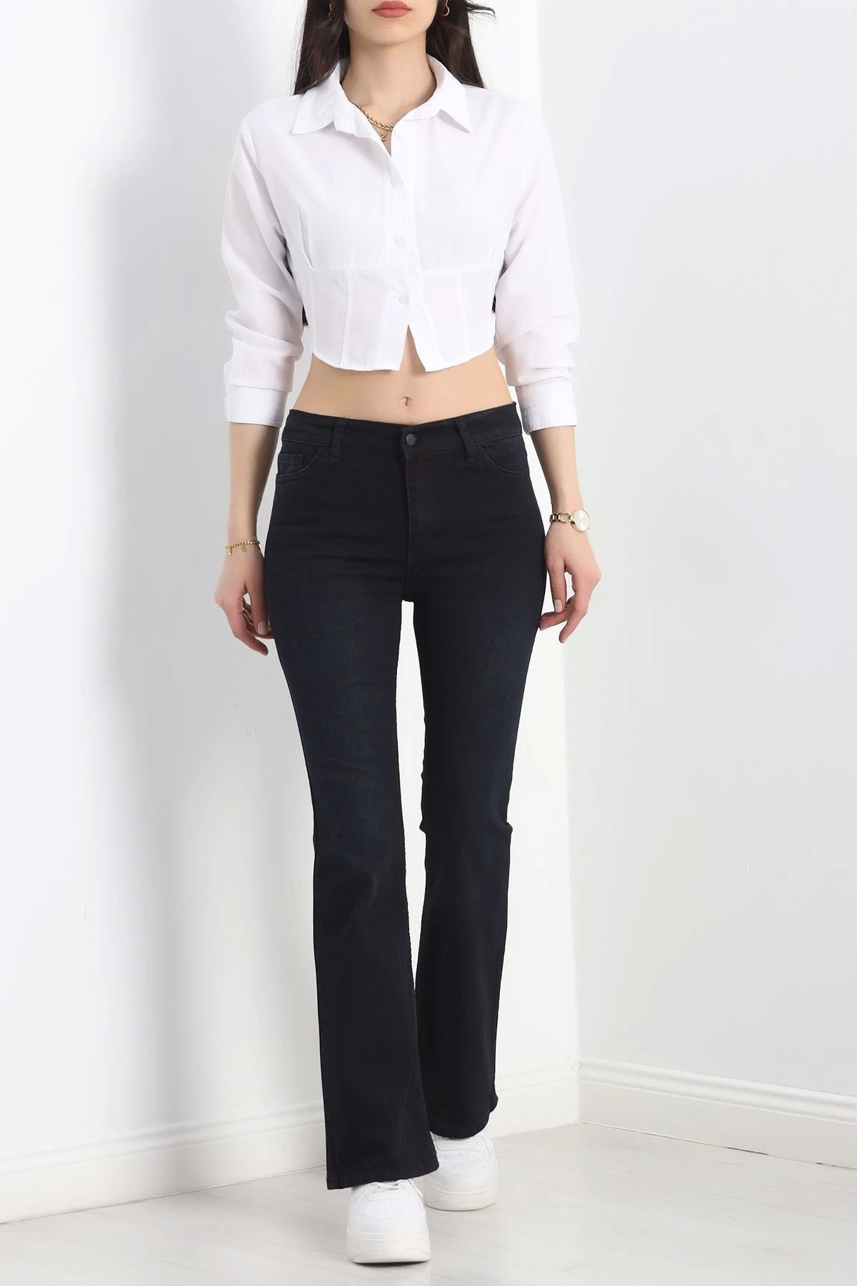 OurStyles İspanyol Paça Kot Pantolon Koyumavi - 19734.925.
