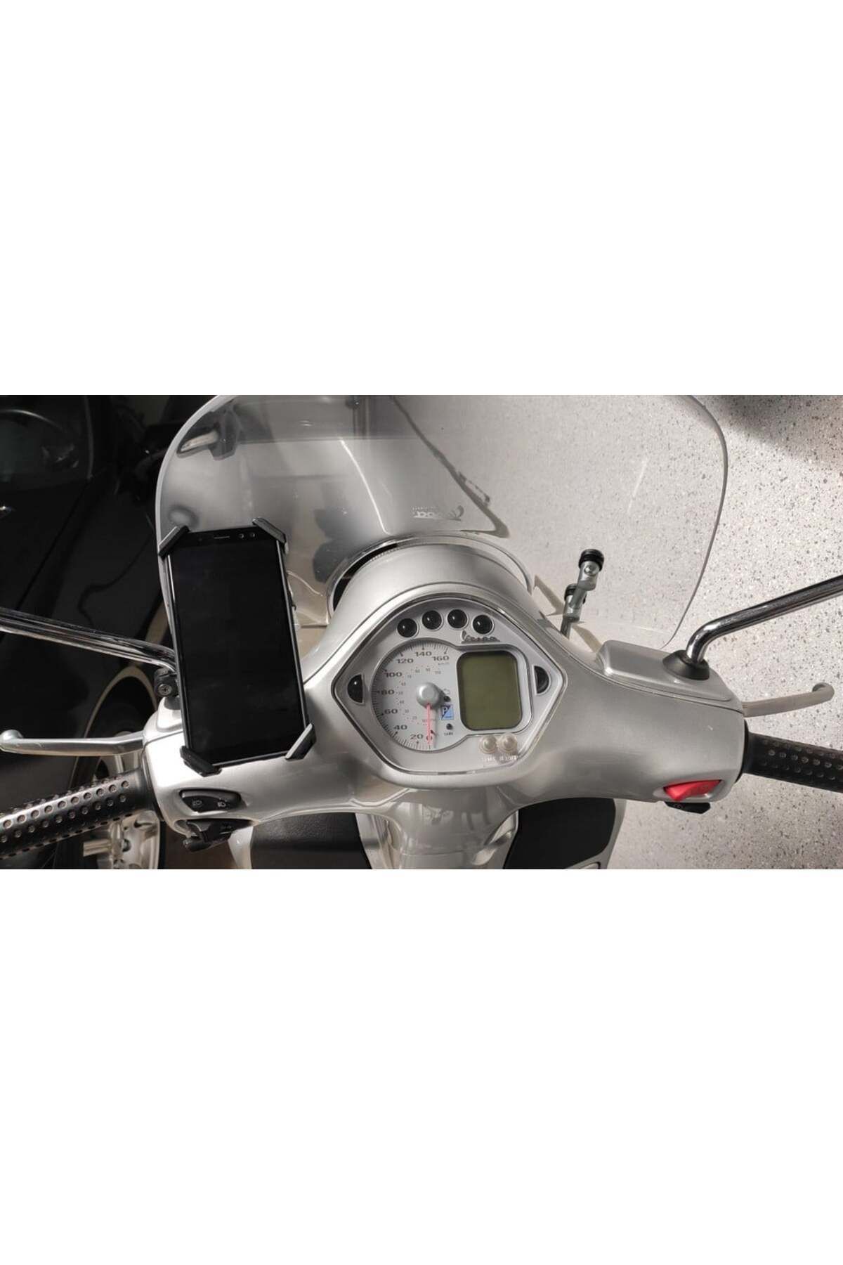 Lucest Vespa GTS Telefon Montaj Adaptörü, Adaptör Halterung Akıllı Telefon (Plastik Aparattır!!!)
