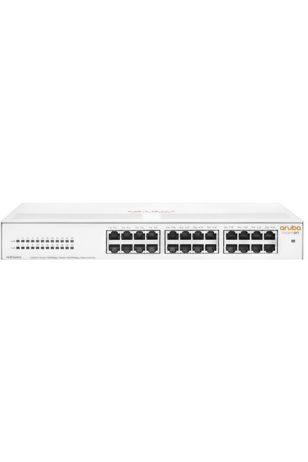 HP Aruba Instant On, R8R49A, 1430-24G, 24Port, GigaBit, Yönetilemez, Rack Mount Switch