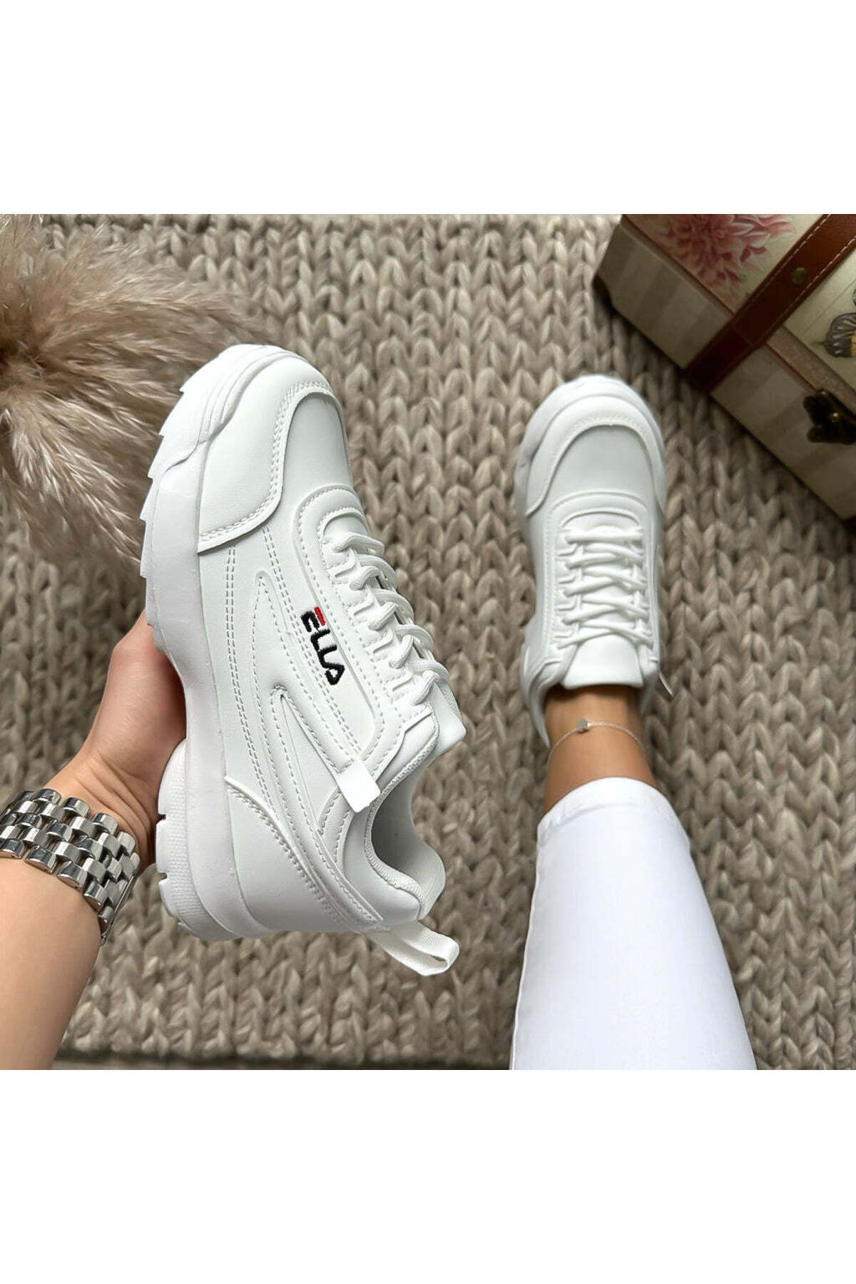 dehaine Γυναικεία αθλητικά παπούτσια ELLA, μοντέρνα, casual, με ψηλή σόλα