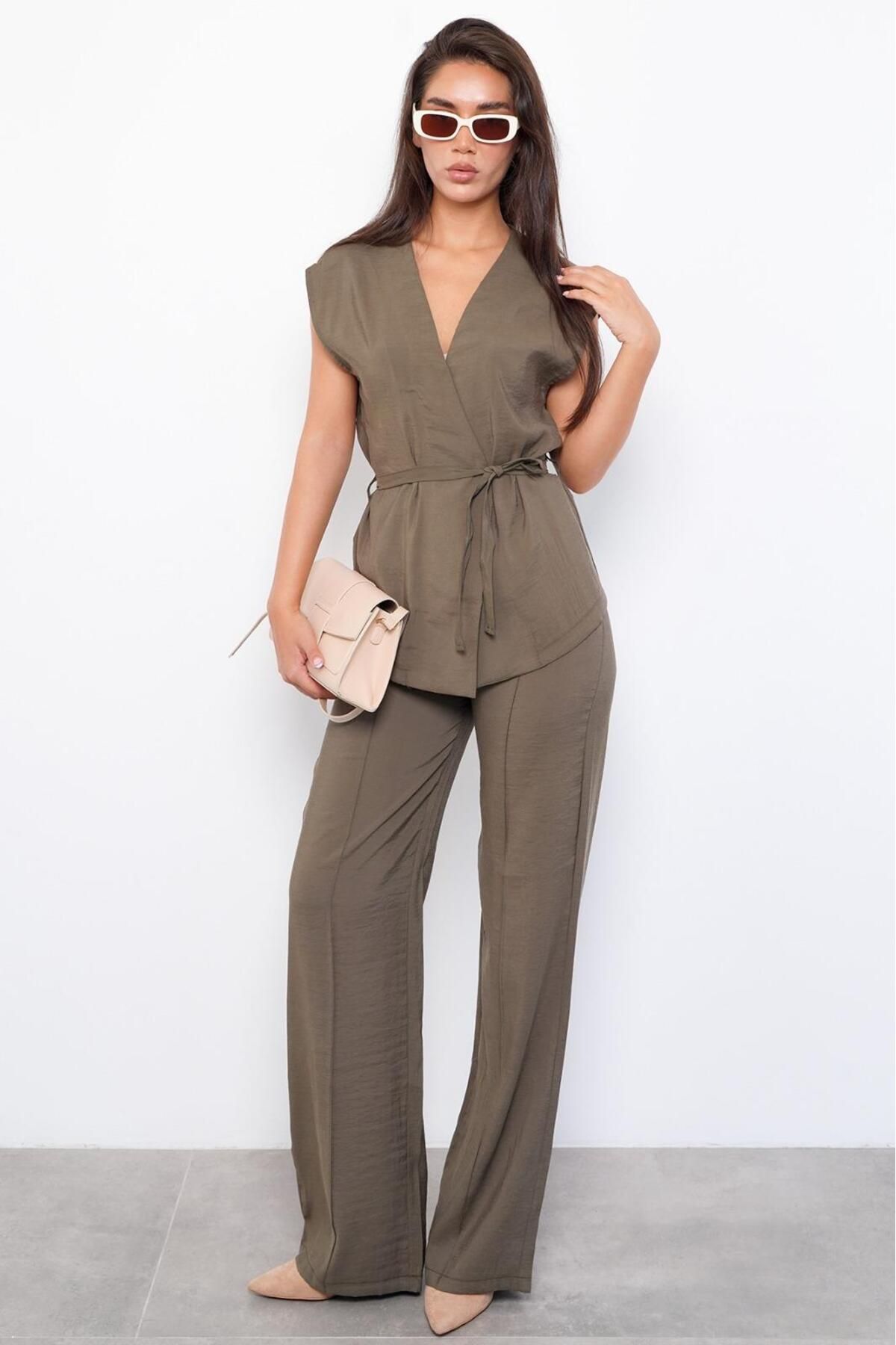 Seeh Haki Basic Yelek Pantolon Takım Sh241